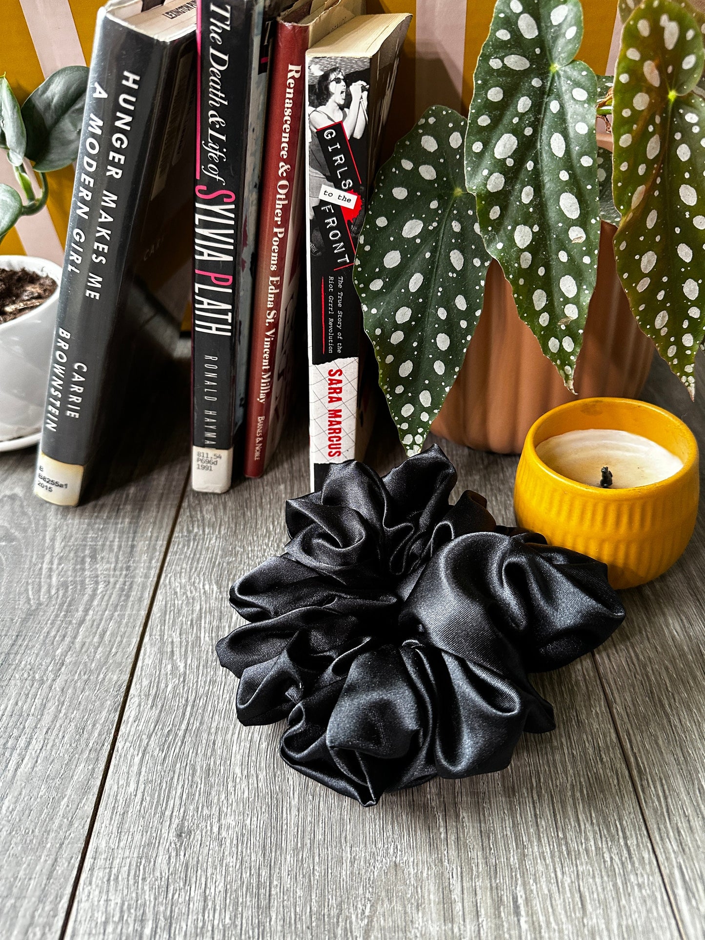 Black Oversized Jumbo XL Satin Scrunchie | Bridal Gifts | Bridesmaid Gift | Gifts for Her
