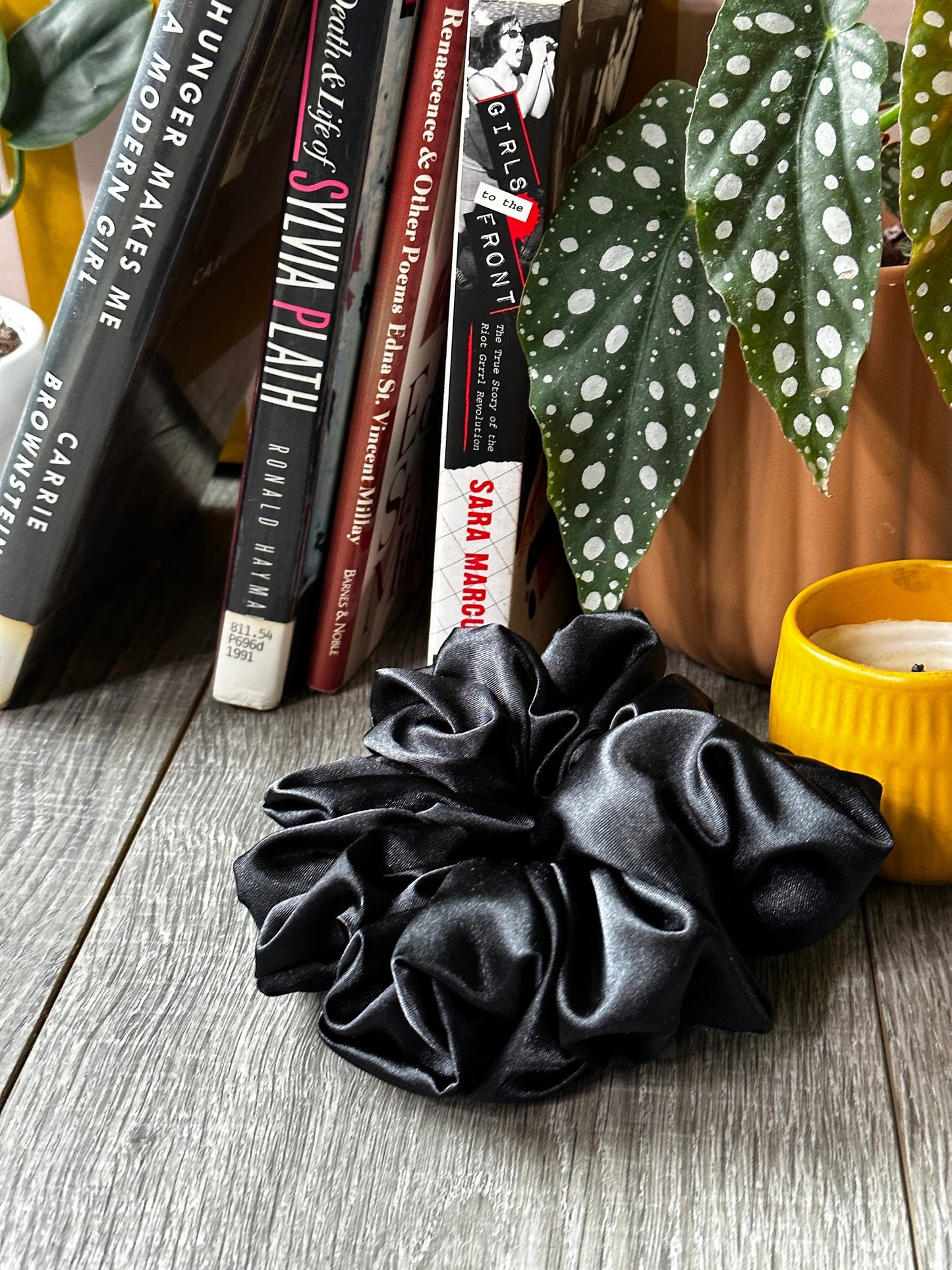 Black Oversized Jumbo XL Satin Scrunchie | Bridal Gifts | Bridesmaid Gift | Gifts for Her