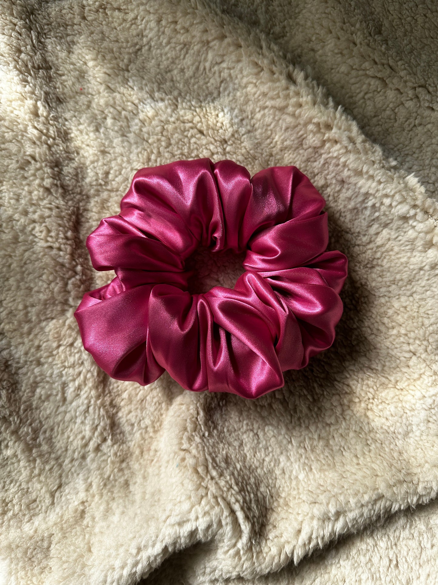 Hot Pink Soft Satin XL Jumbo Oversized Scrunchie | Bridal Gift | Bridesmaid Gift | Gifts for Her