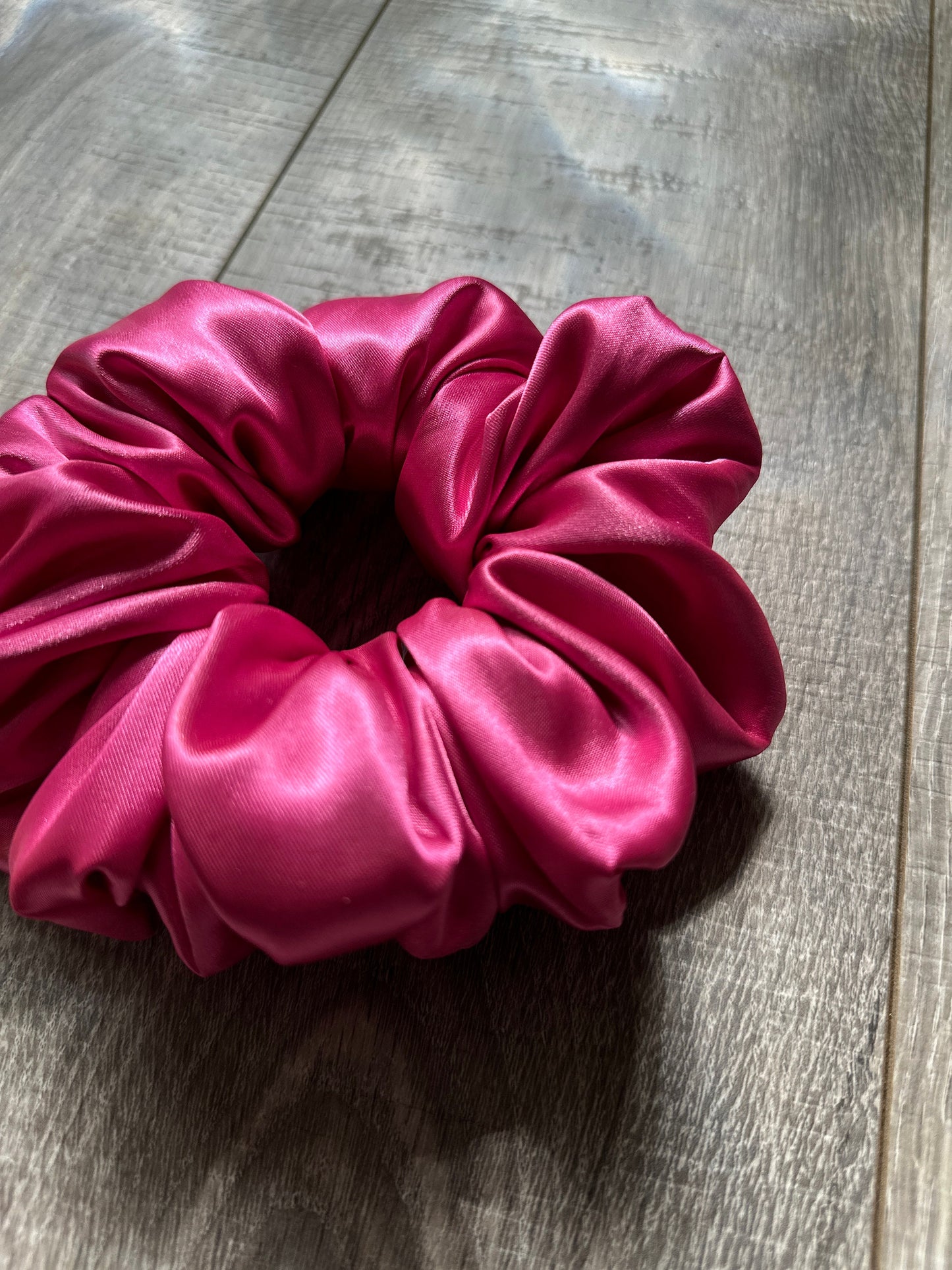 Hot Pink Soft Satin XL Jumbo Oversized Scrunchie | Bridal Gift | Bridesmaid Gift | Gifts for Her