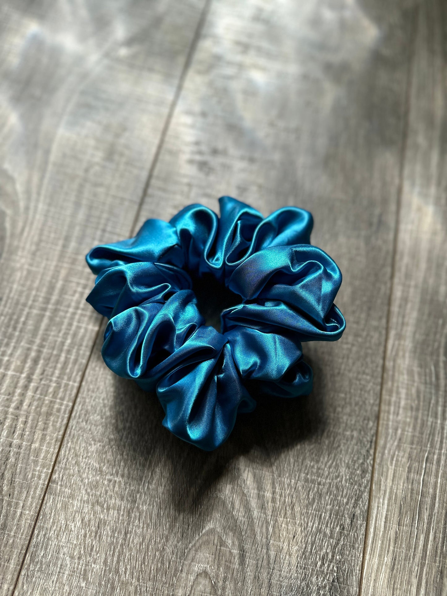 Aqua Blue Preppy Oversized Jumbo XL Satin Scrunchie | Bridal Gift | Bridesmaid Gift | Gifts for Her