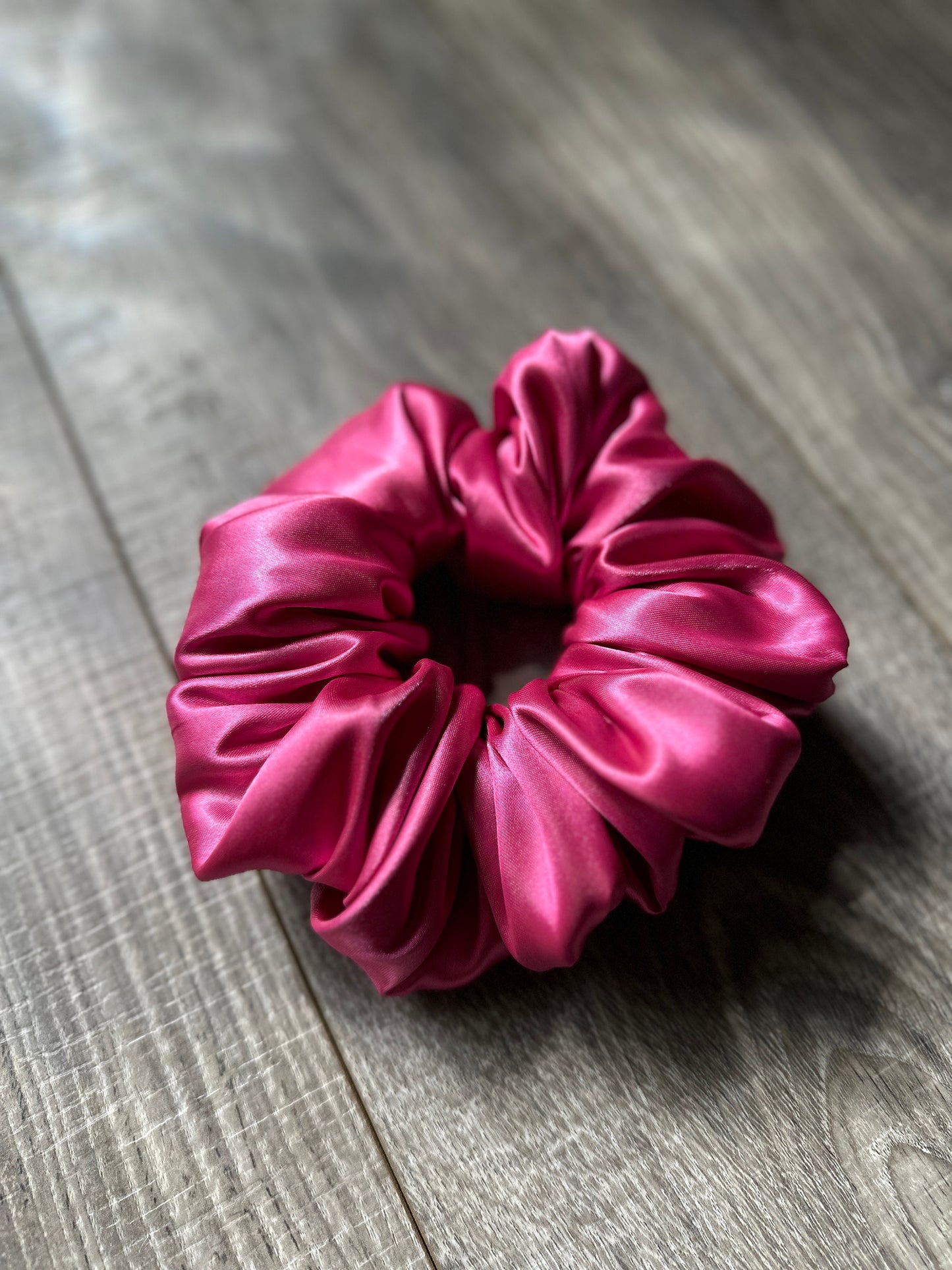 Hot Pink Soft Satin XL Jumbo Oversized Scrunchie | Bridal Gift | Bridesmaid Gift | Gifts for Her
