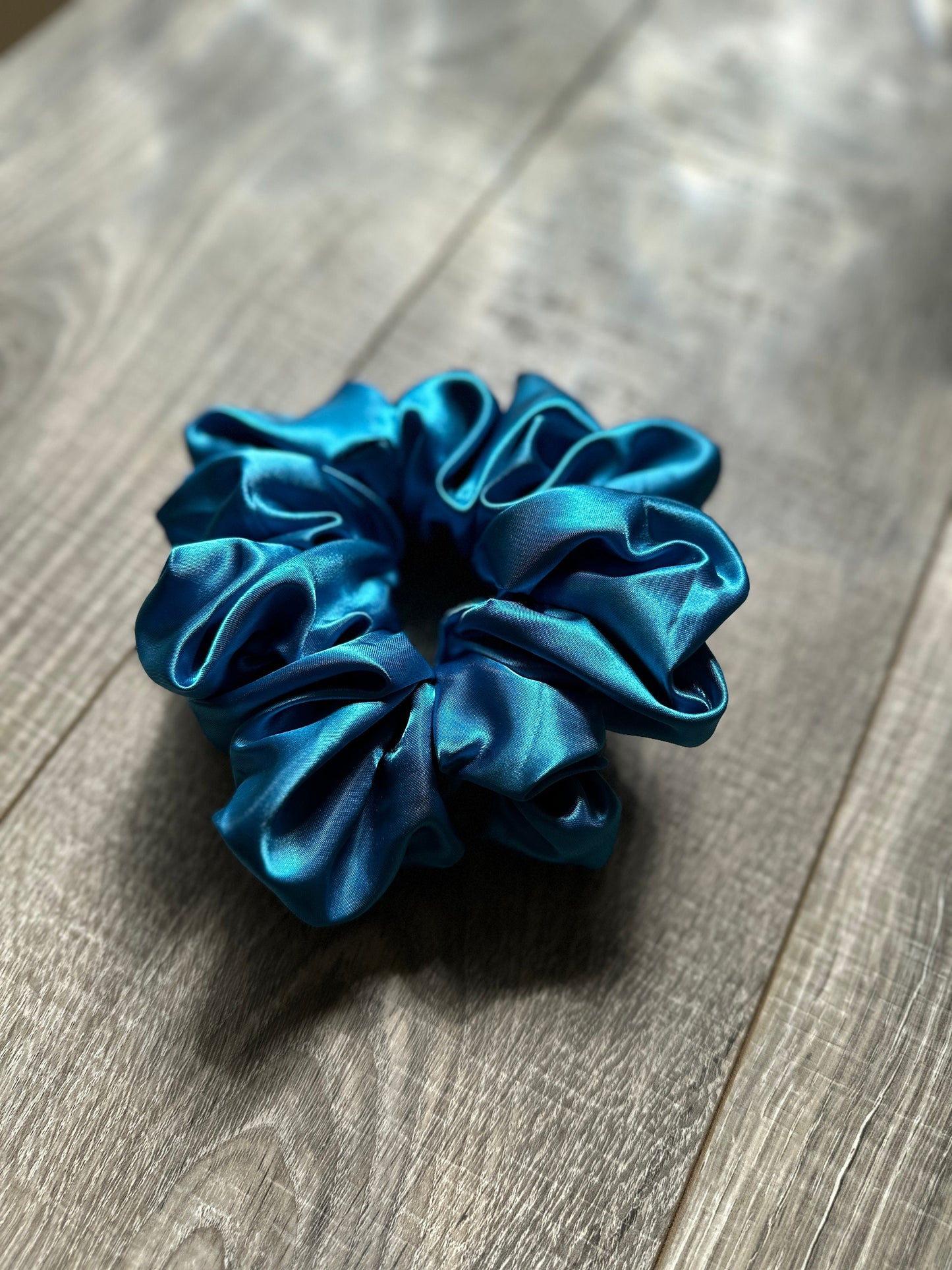 Aqua Blue Preppy Oversized Jumbo XL Satin Scrunchie | Bridal Gift | Bridesmaid Gift | Gifts for Her