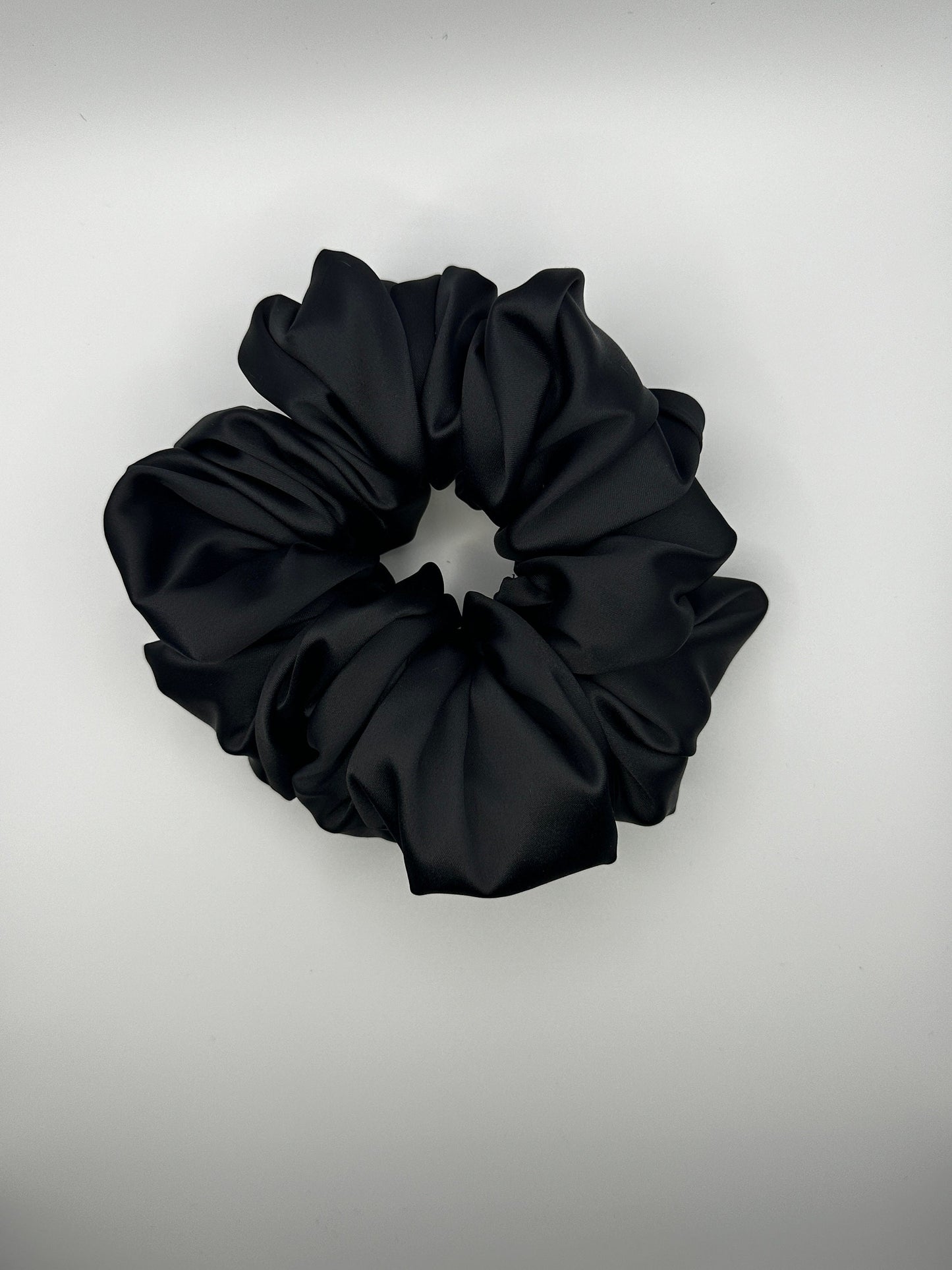 Matte Black Oversized Jumbo XL Satin Scrunchie | Bridal Gifts | Bridesmaid Gift | Gifts for Her