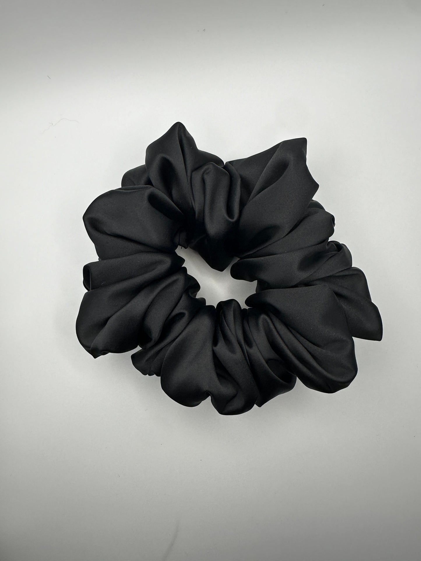 Matte Black Oversized Jumbo XL Satin Scrunchie | Bridal Gifts | Bridesmaid Gift | Gifts for Her