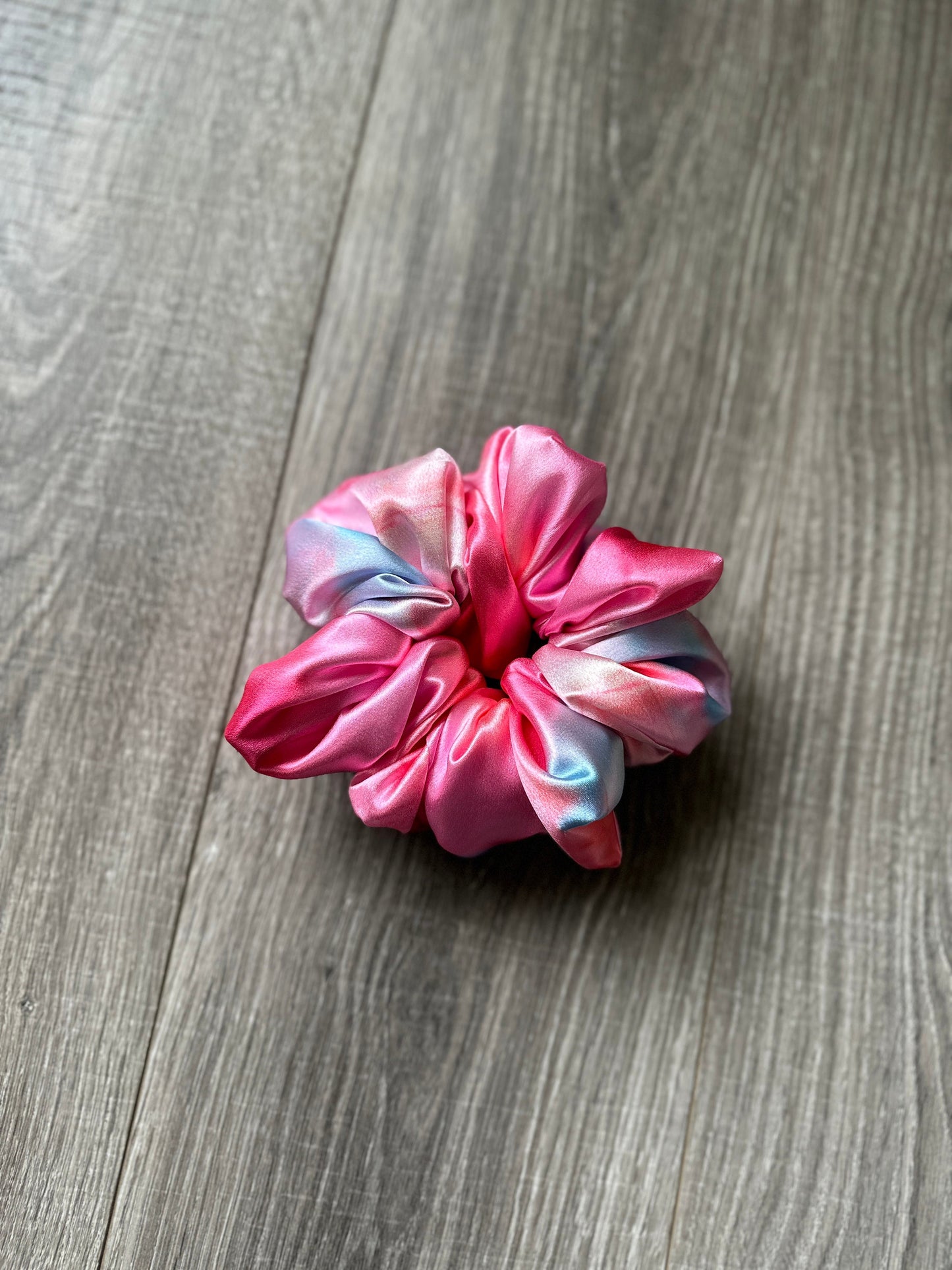 Pink and Blue Cotton Candy Oversized Jumbo XL Satin Scrunchie | Bridal Gift | Bridesmaid Gift | Gifts for Her