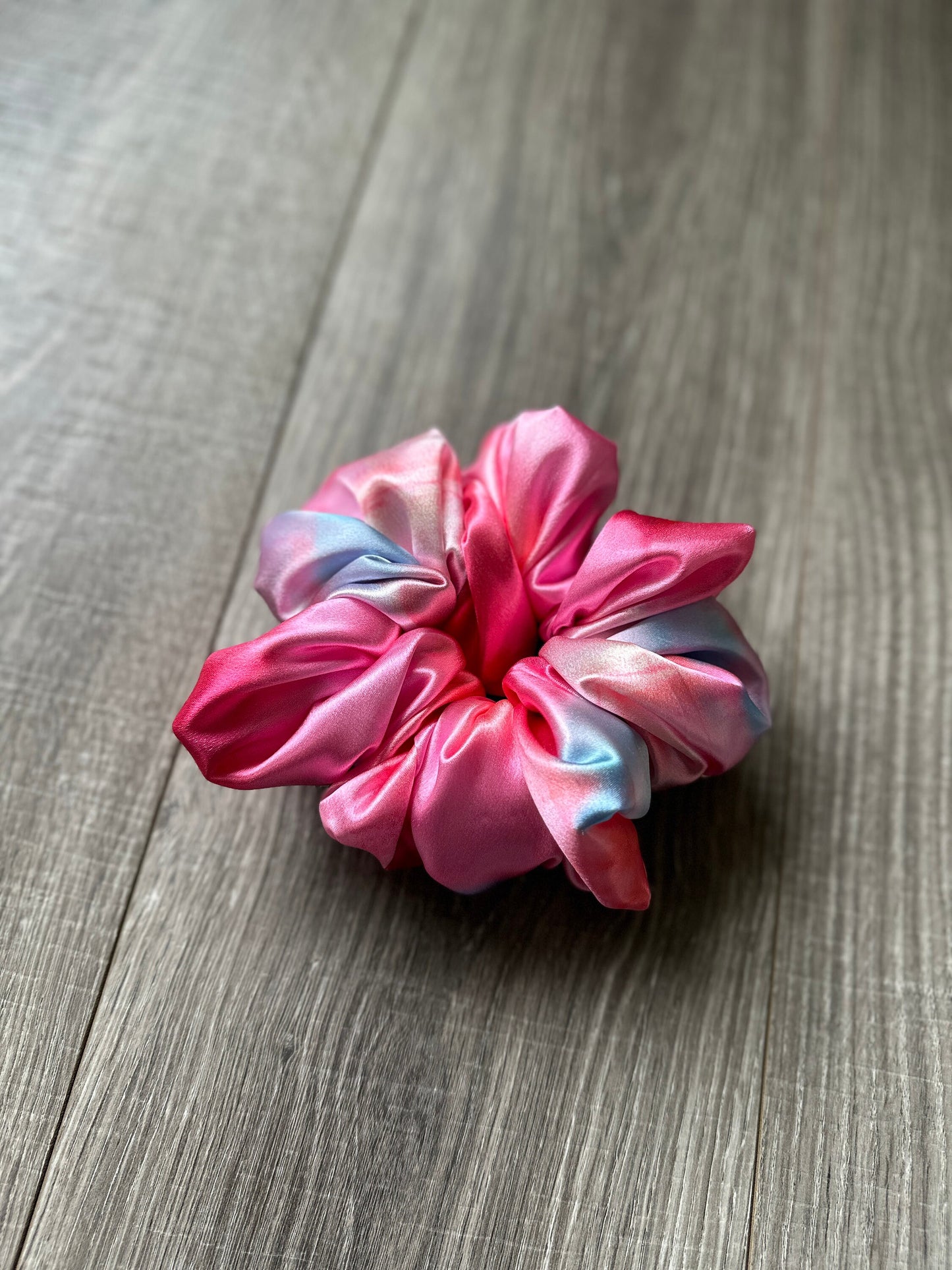 Pink and Blue Cotton Candy Oversized Jumbo XL Satin Scrunchie | Bridal Gift | Bridesmaid Gift | Gifts for Her