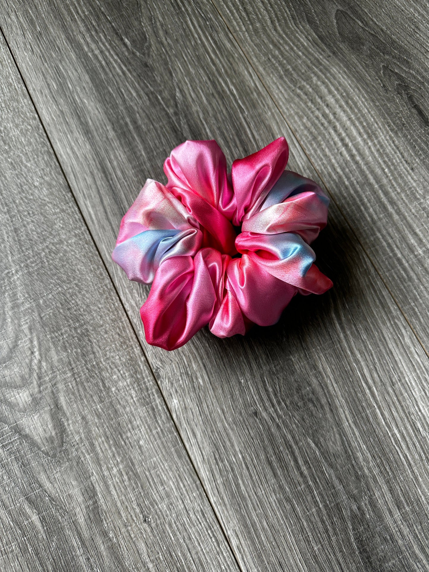Pink and Blue Cotton Candy Oversized Jumbo XL Satin Scrunchie | Bridal Gift | Bridesmaid Gift | Gifts for Her