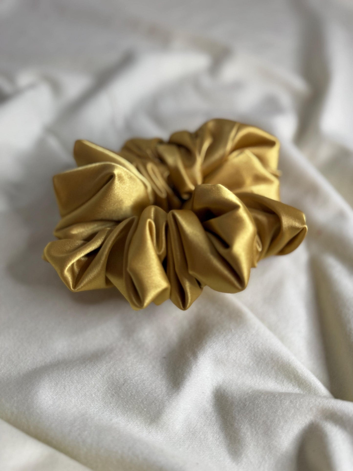 Gold Oversized Jumbo XL Satin Scrunchie | Bridal Gift | Bridesmaid Gift | Gifts for Her