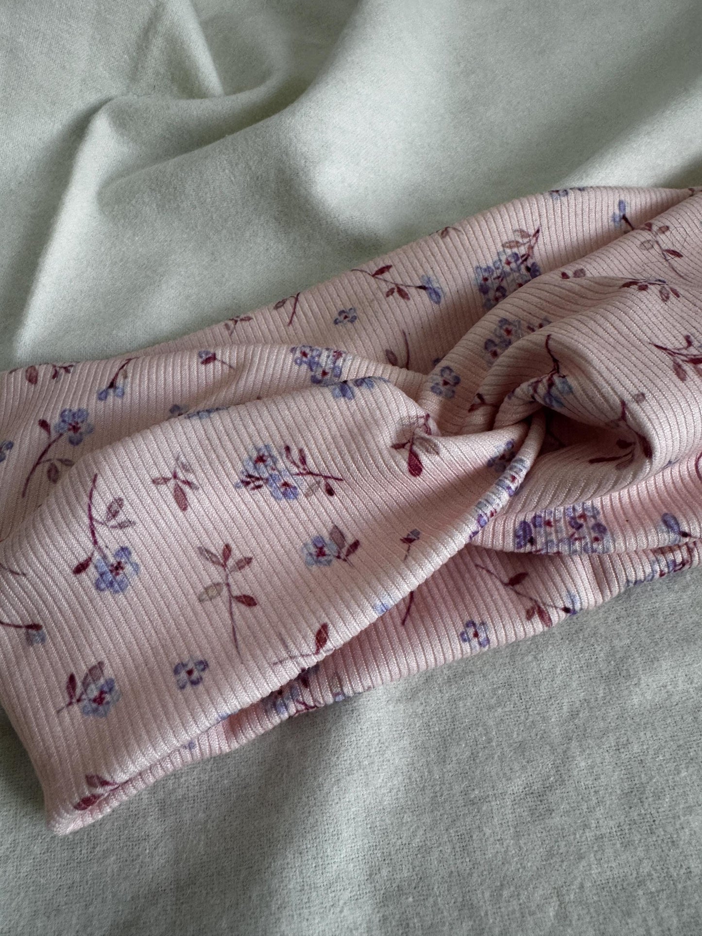 Pink Floral Botanical Plant Print Twist Headband | Soft Headband | Hair Wrap | Headband for Women and Girls