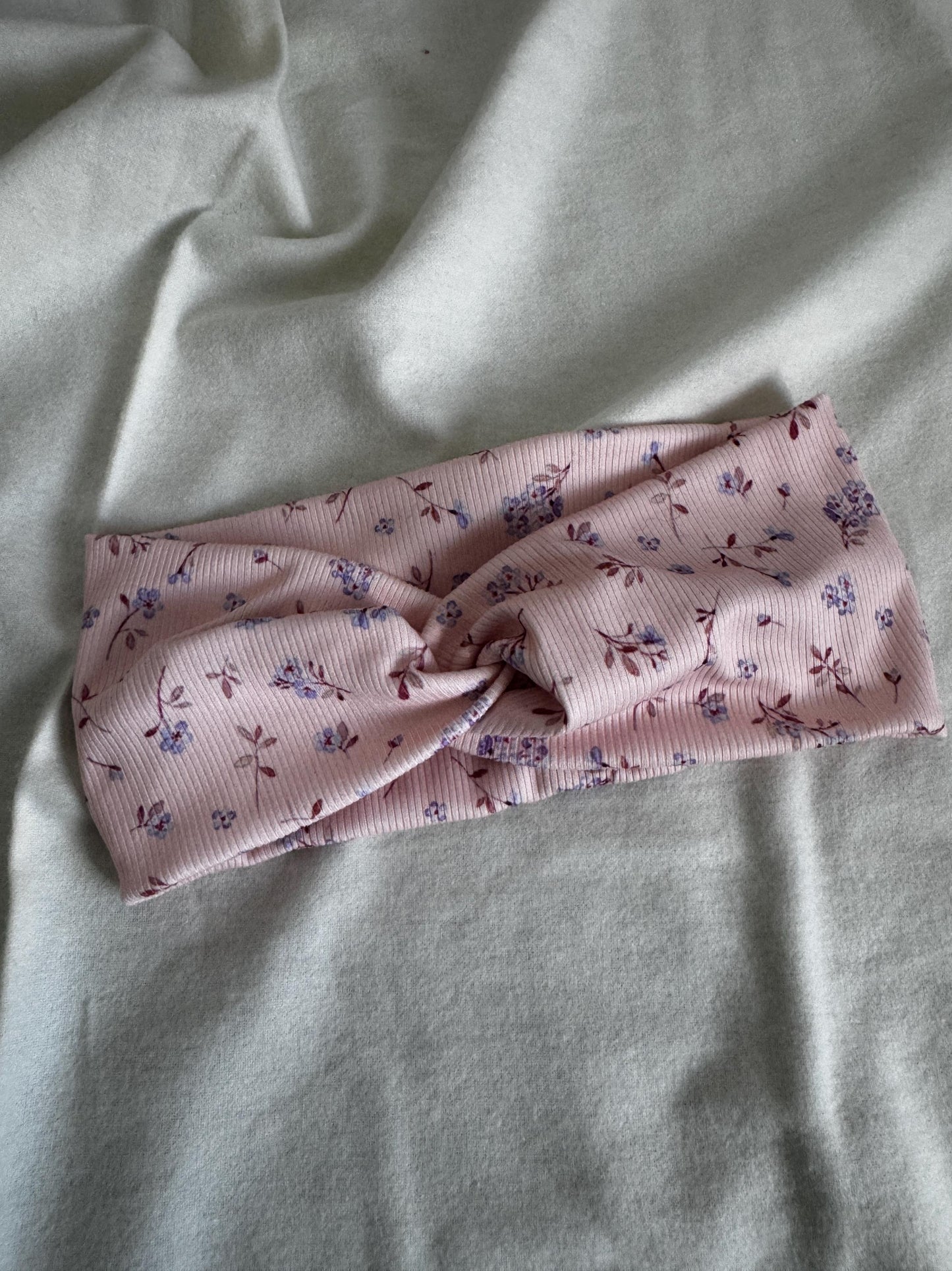 Pink Floral Botanical Plant Print Twist Headband | Soft Headband | Hair Wrap | Headband for Women and Girls