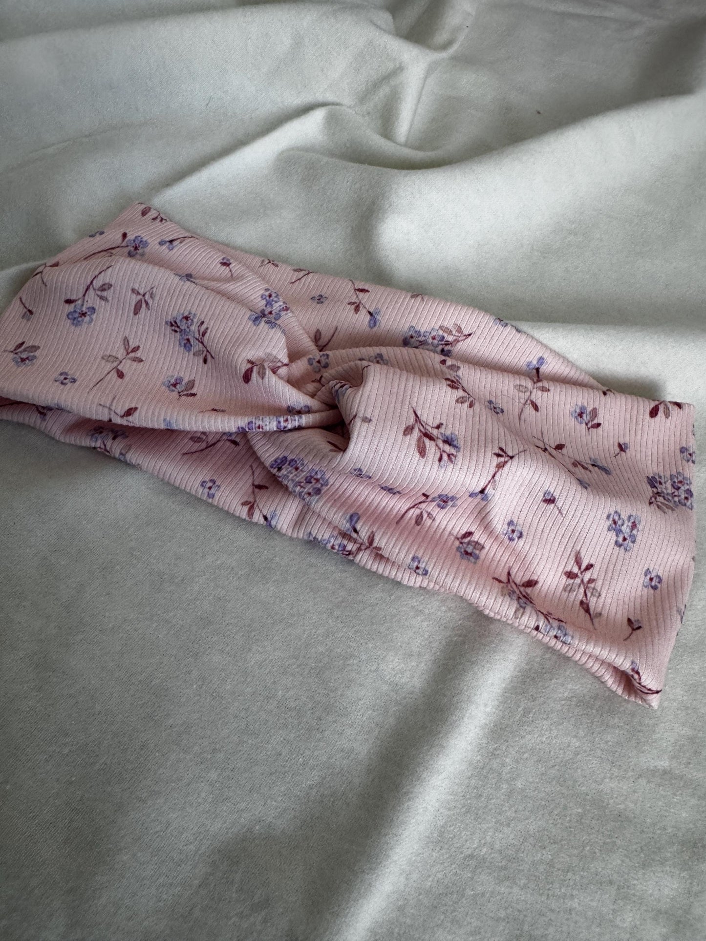 Pink Floral Botanical Plant Print Twist Headband | Soft Headband | Hair Wrap | Headband for Women and Girls