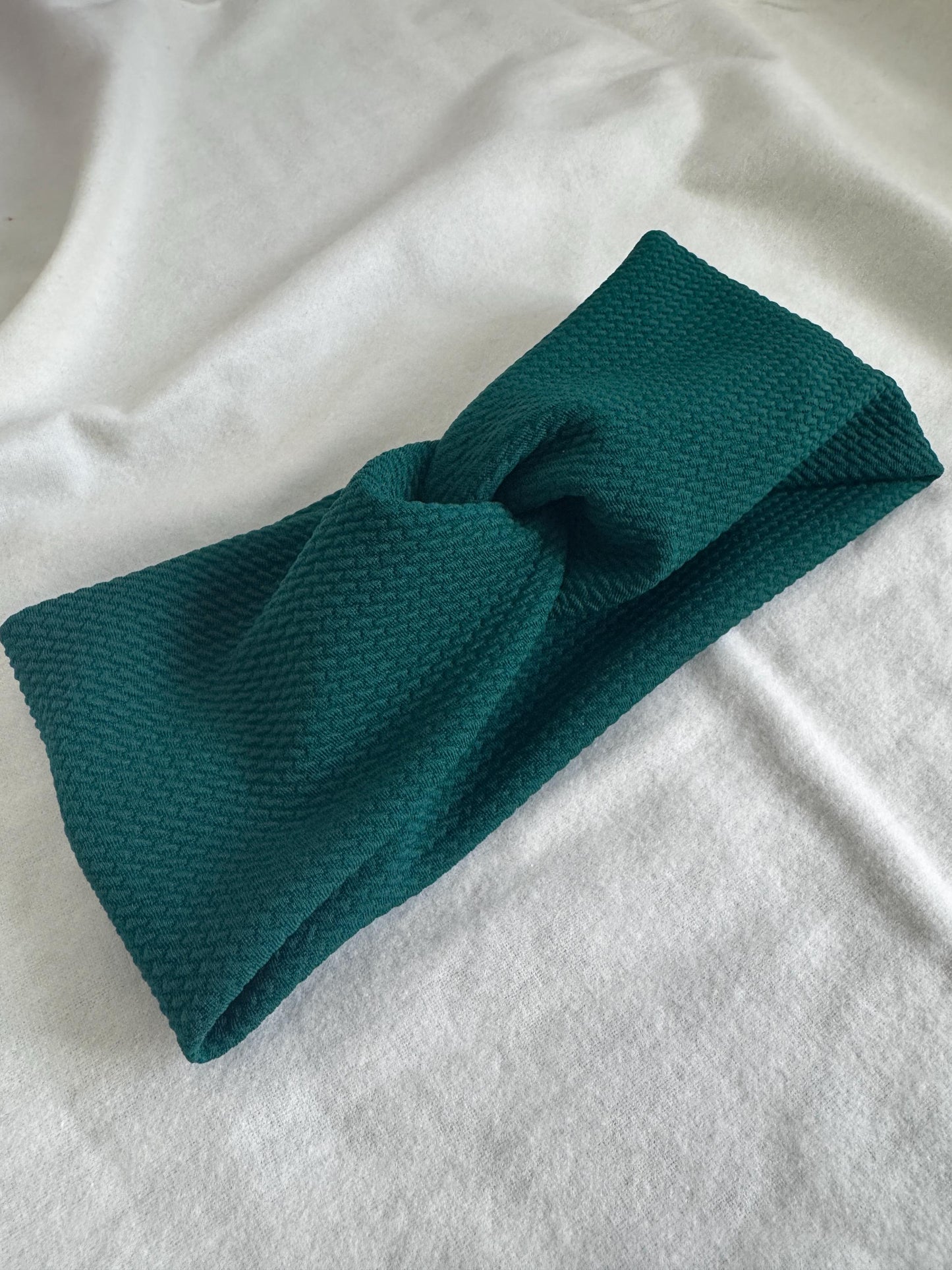 Forest Green Textured Twist Headband | Soft Headband | Hair Wrap | Headband for Women and Girls