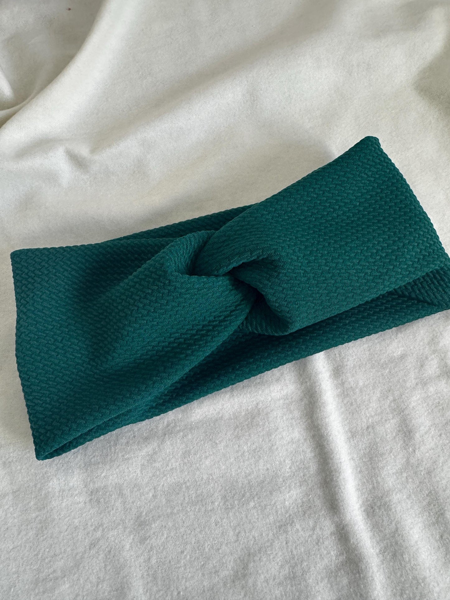 Forest Green Textured Twist Headband | Soft Headband | Hair Wrap | Headband for Women and Girls