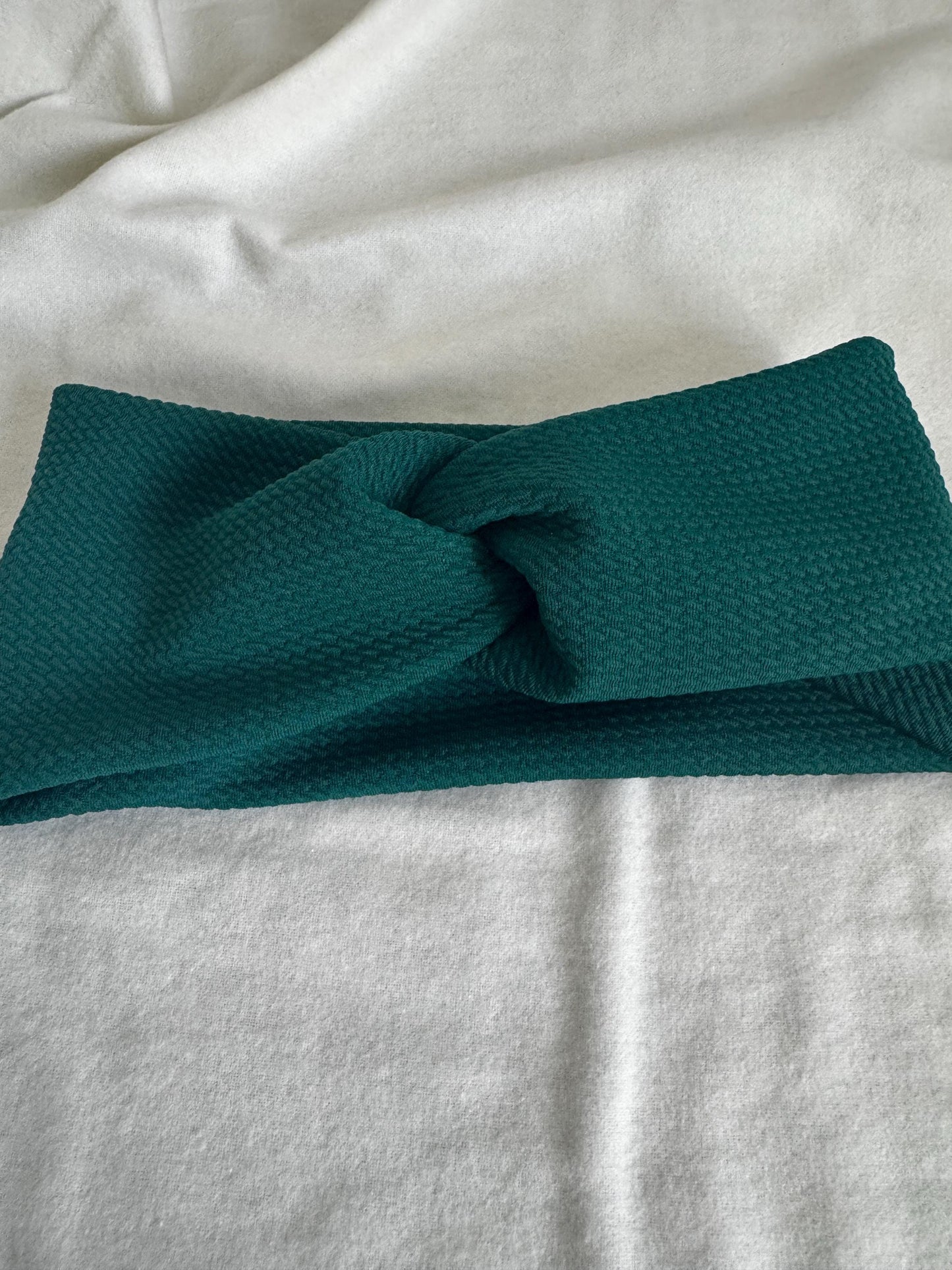 Forest Green Textured Twist Headband | Soft Headband | Hair Wrap | Headband for Women and Girls