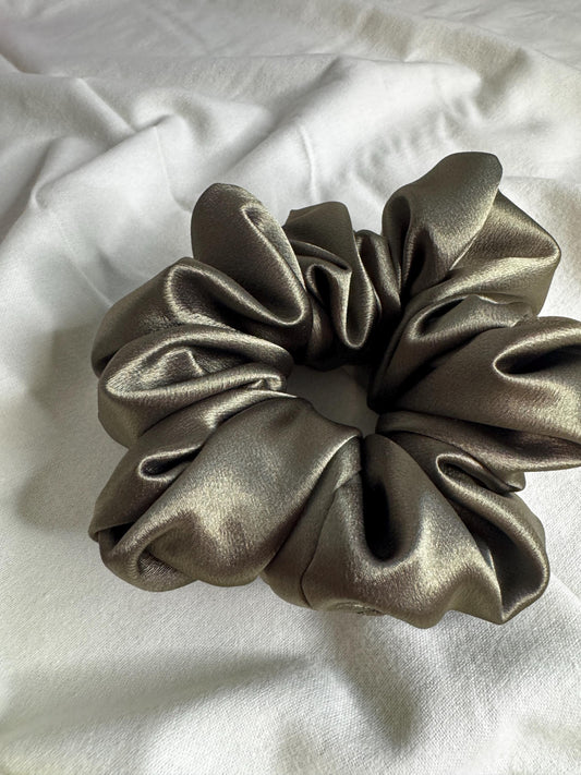Olive Green Cottagecore Oversized Jumbo XL Satin Scrunchie | Bridal Gift | Bridesmaid Gift | Gifts for Her