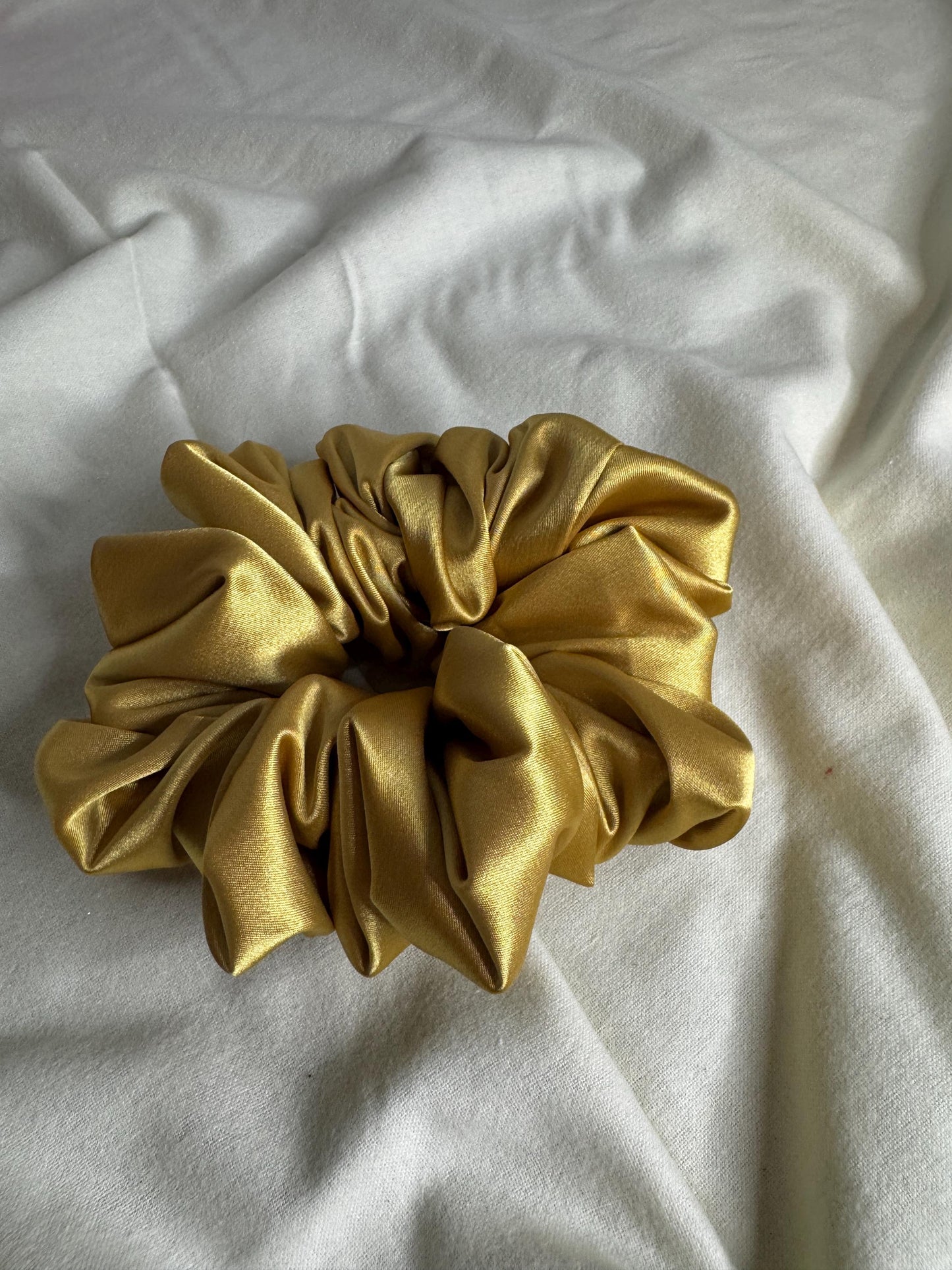 Gold Oversized Jumbo XL Satin Scrunchie | Bridal Gift | Bridesmaid Gift | Gifts for Her