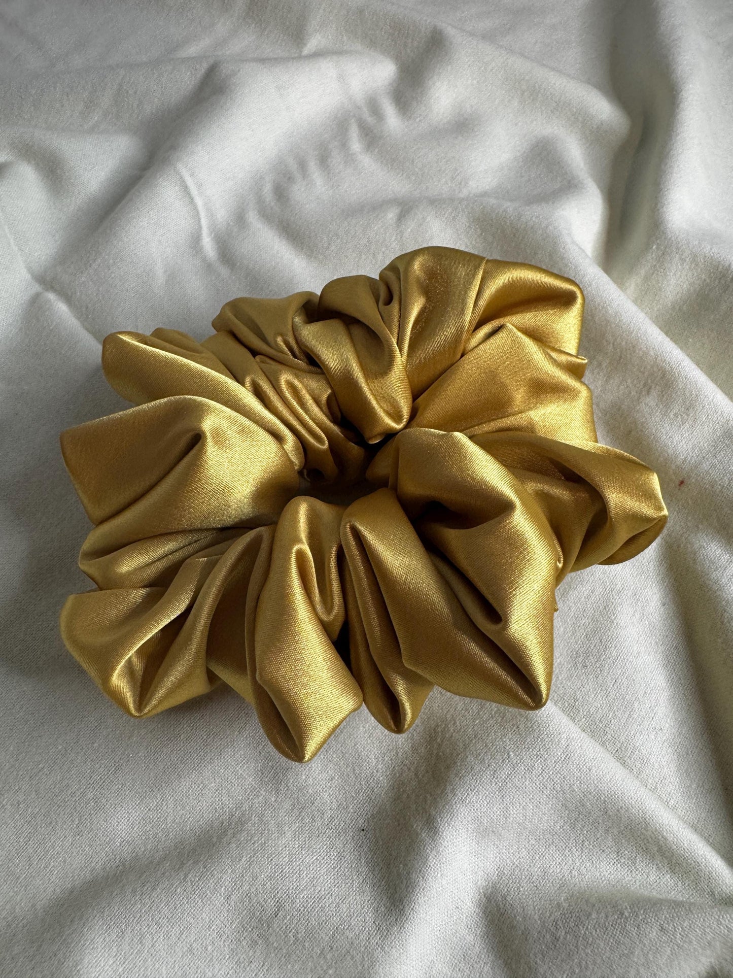 Gold Oversized Jumbo XL Satin Scrunchie | Bridal Gift | Bridesmaid Gift | Gifts for Her