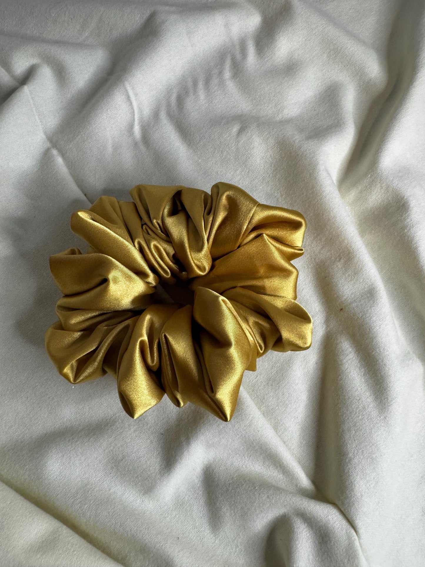Gold Oversized Jumbo XL Satin Scrunchie | Bridal Gift | Bridesmaid Gift | Gifts for Her