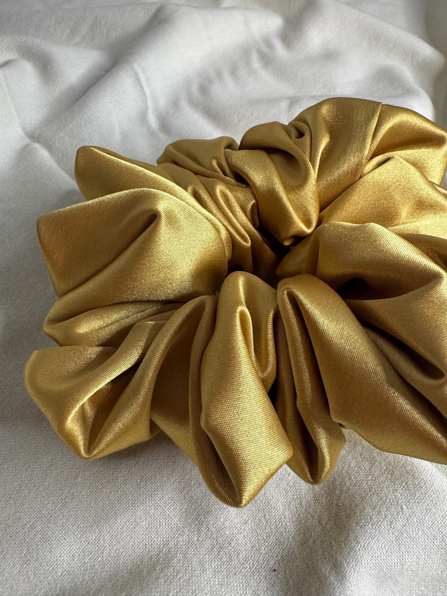 Gold Oversized Jumbo XL Satin Scrunchie | Bridal Gift | Bridesmaid Gift | Gifts for Her