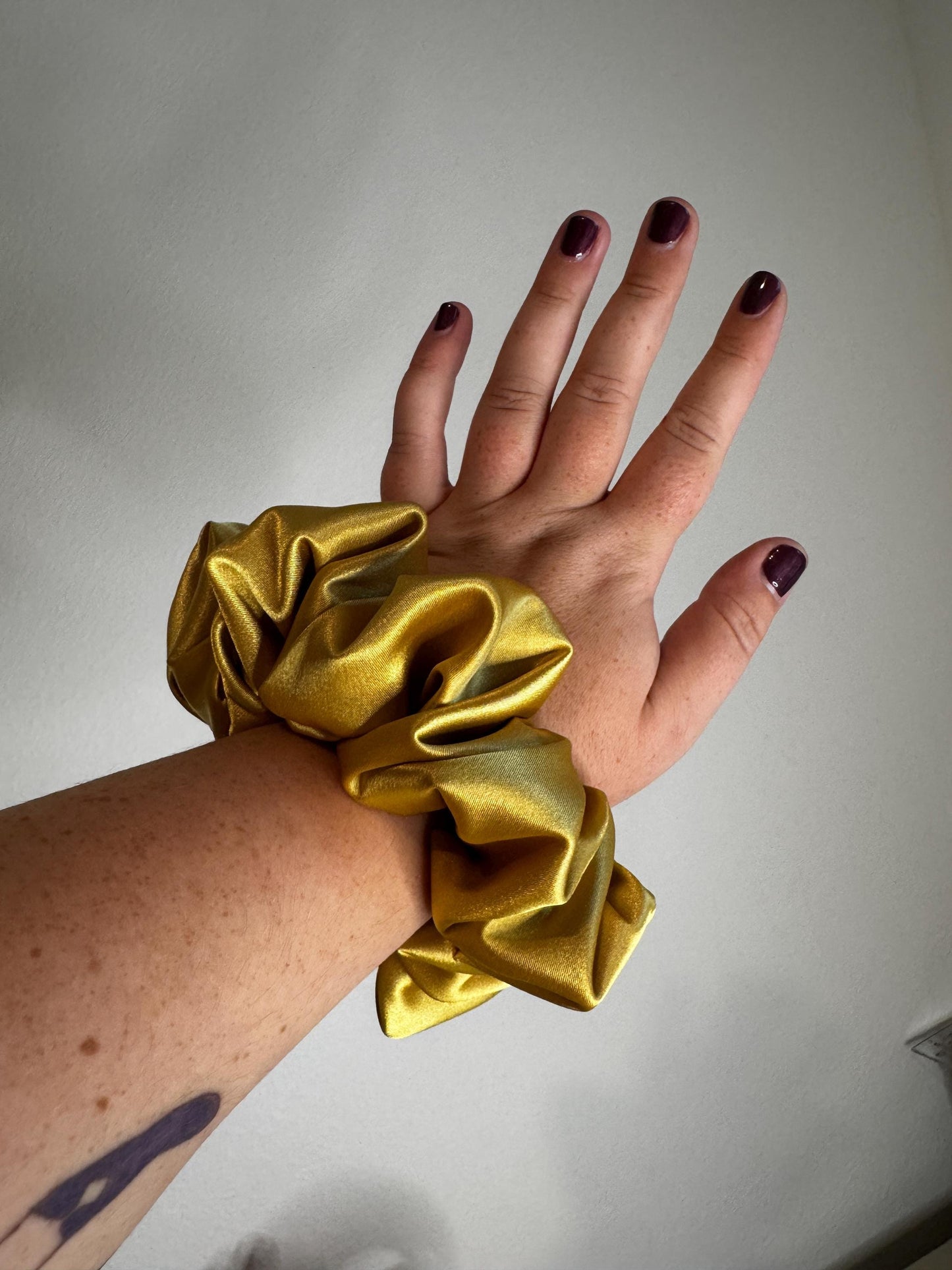 Gold Oversized Jumbo XL Satin Scrunchie | Bridal Gift | Bridesmaid Gift | Gifts for Her