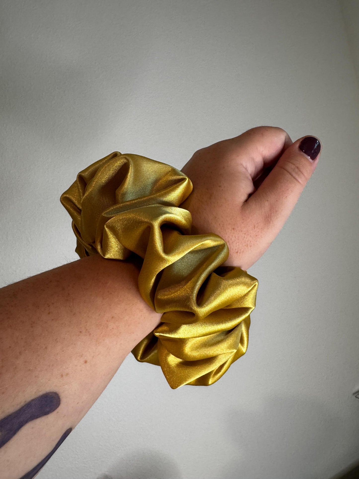 Gold Oversized Jumbo XL Satin Scrunchie | Bridal Gift | Bridesmaid Gift | Gifts for Her