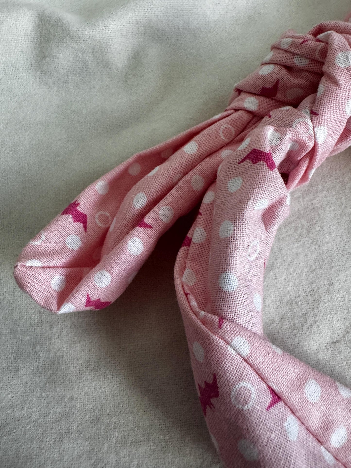 Pink Bat Polka Dot Headband | Hard Headband | Bow Headband| Headband for Women and Girls