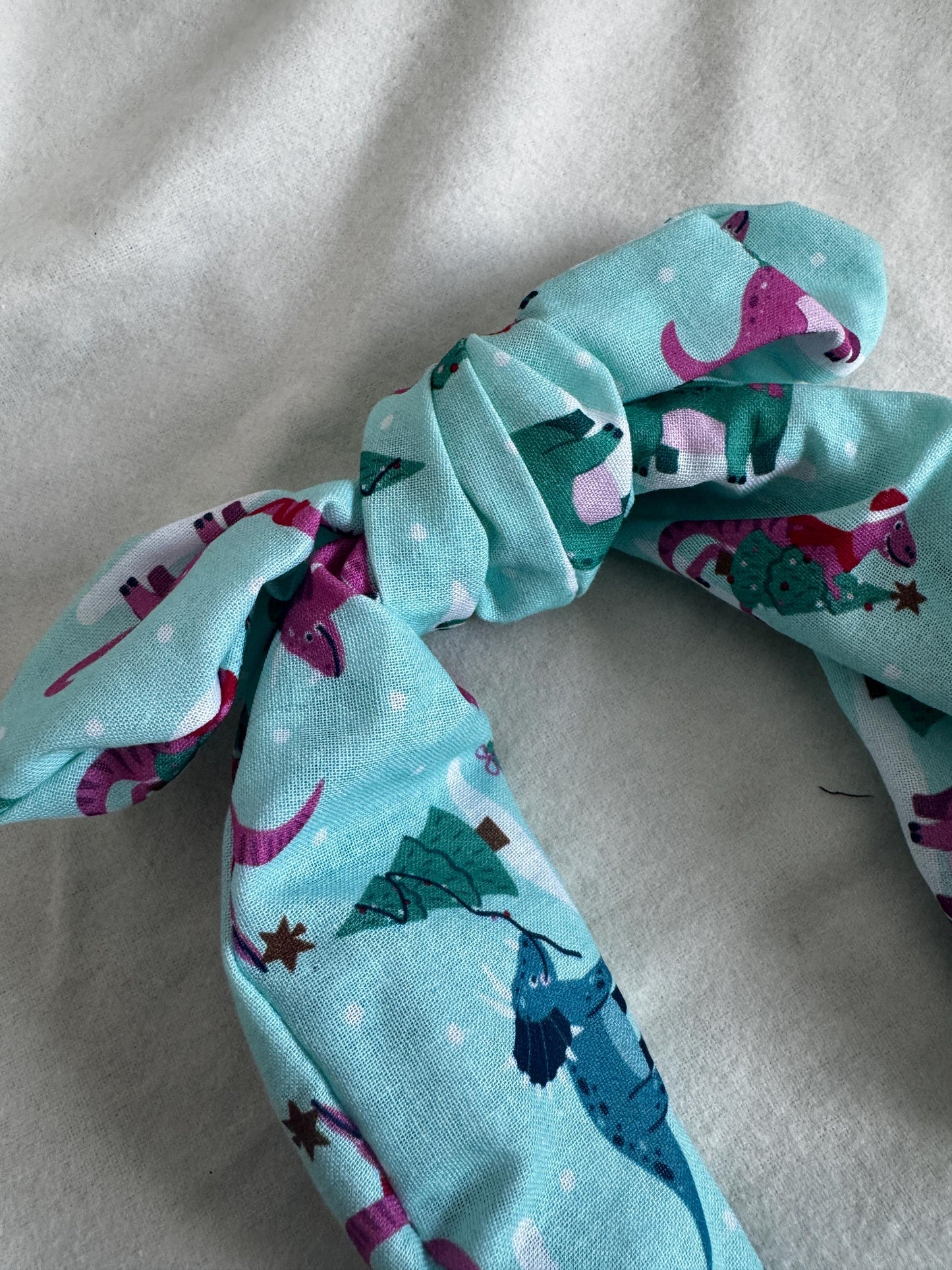 Blue Dinosaur Holiday Headband | Hard Headband | Bow Headband| Headband for Women and Girls