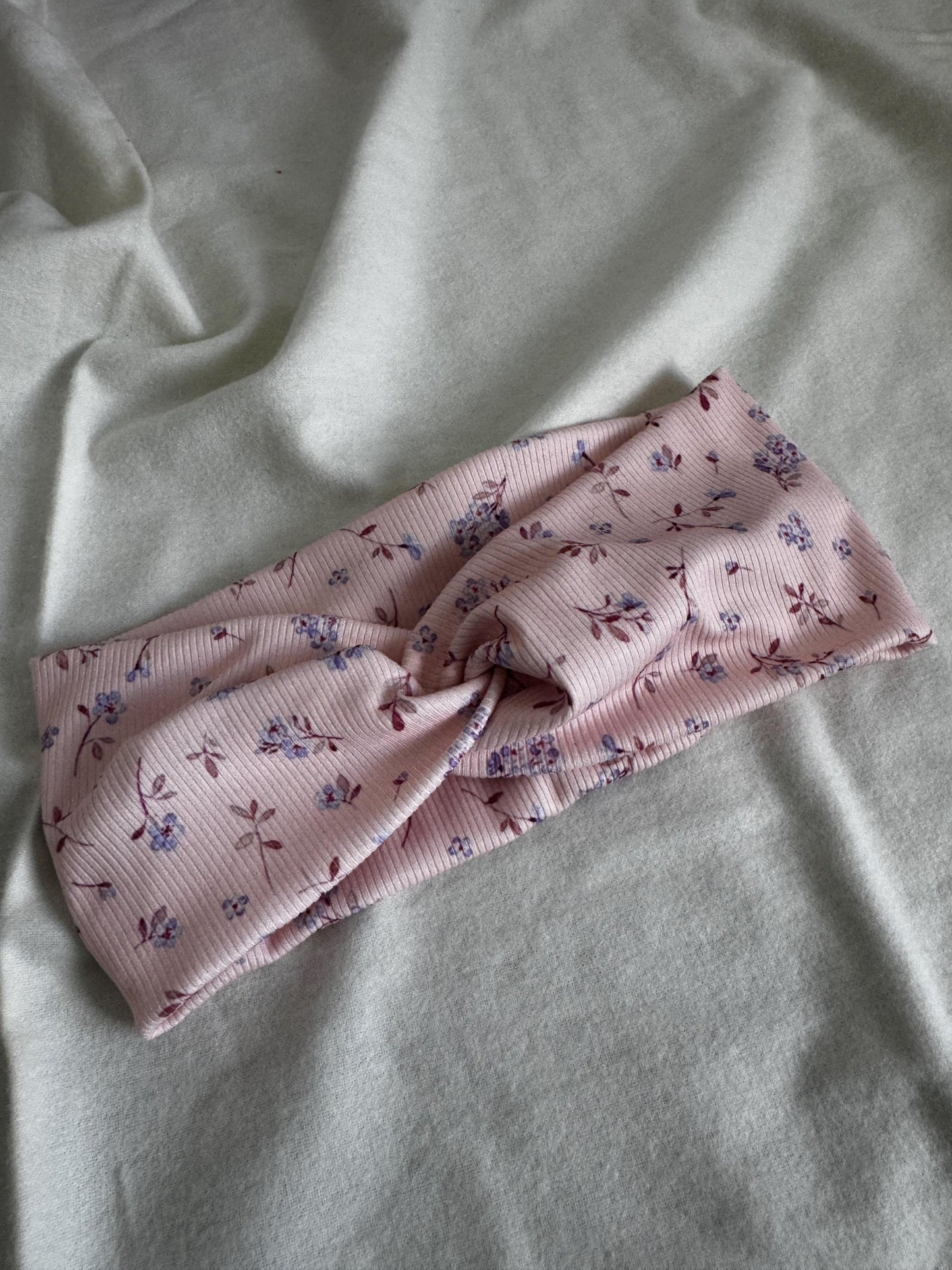 Pink Floral Botanical Plant Print Twist Headband | Soft Headband | Hair Wrap | Headband for Women and Girls