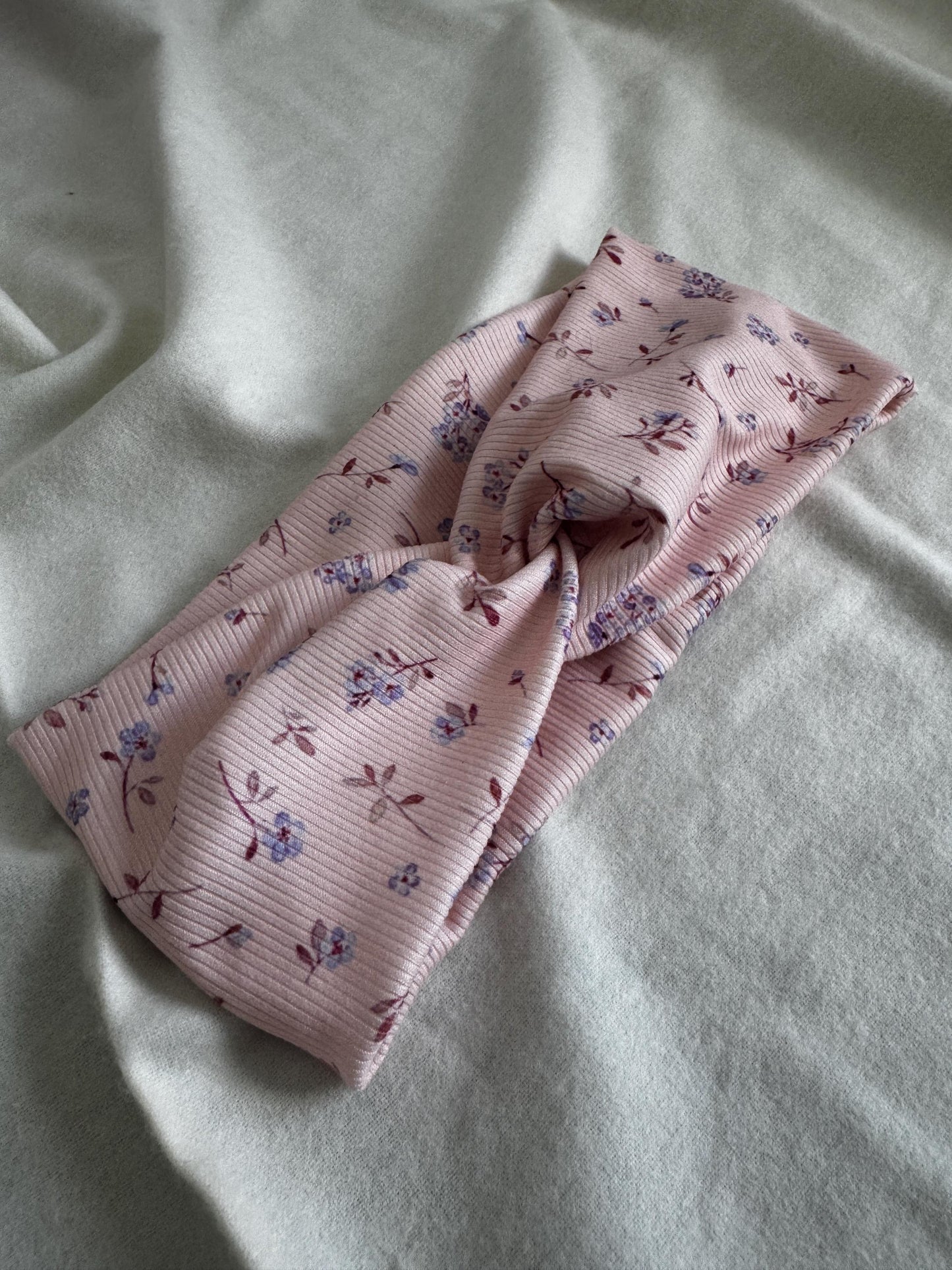 Pink Floral Botanical Plant Print Twist Headband | Soft Headband | Hair Wrap | Headband for Women and Girls