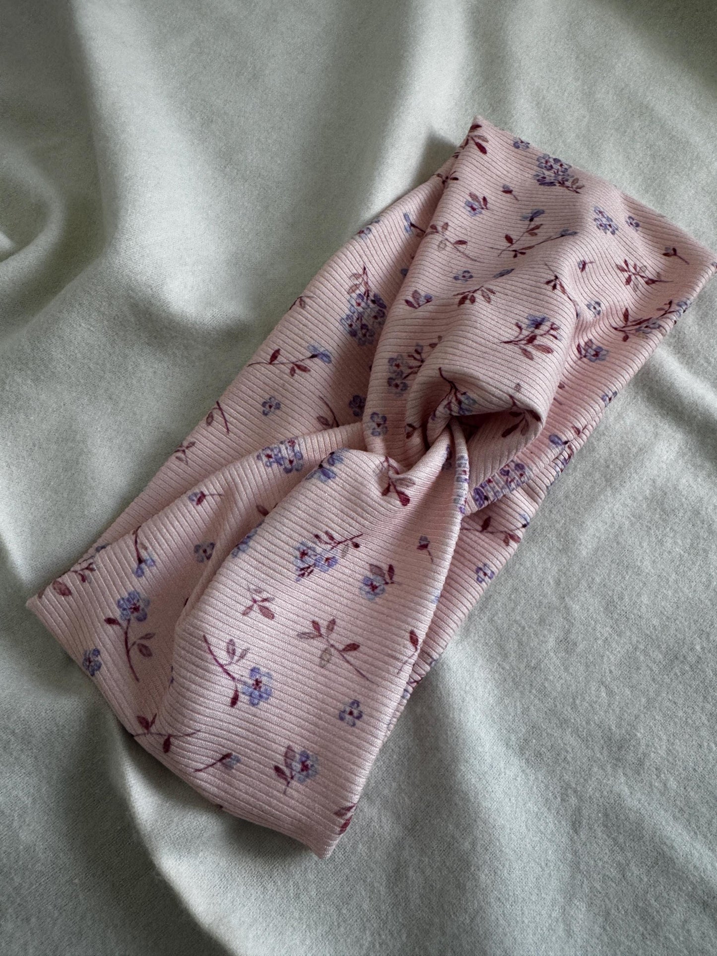Pink Floral Botanical Plant Print Twist Headband | Soft Headband | Hair Wrap | Headband for Women and Girls