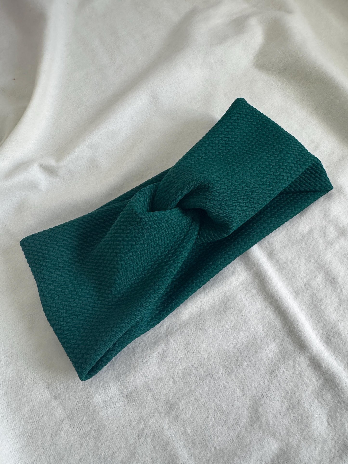 Forest Green Textured Twist Headband | Soft Headband | Hair Wrap | Headband for Women and Girls