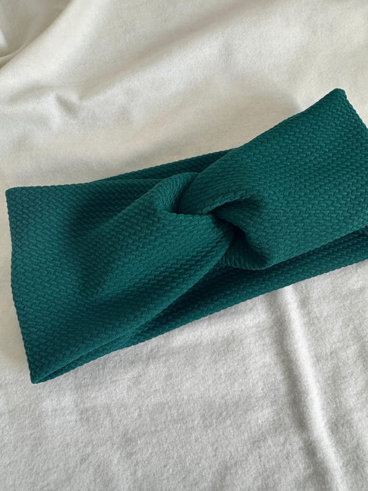 Forest Green Textured Twist Headband | Soft Headband | Hair Wrap | Headband for Women and Girls