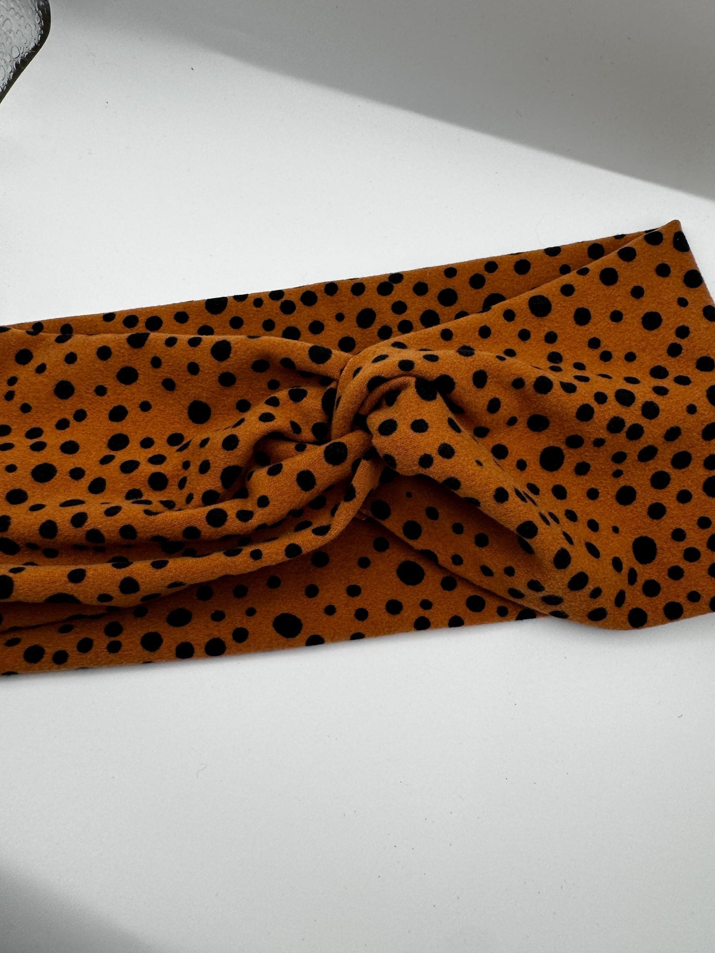 Brown and Black Polka Dot Twist Headband | Soft Headband | Hair Wrap | Headband for Women and Girls