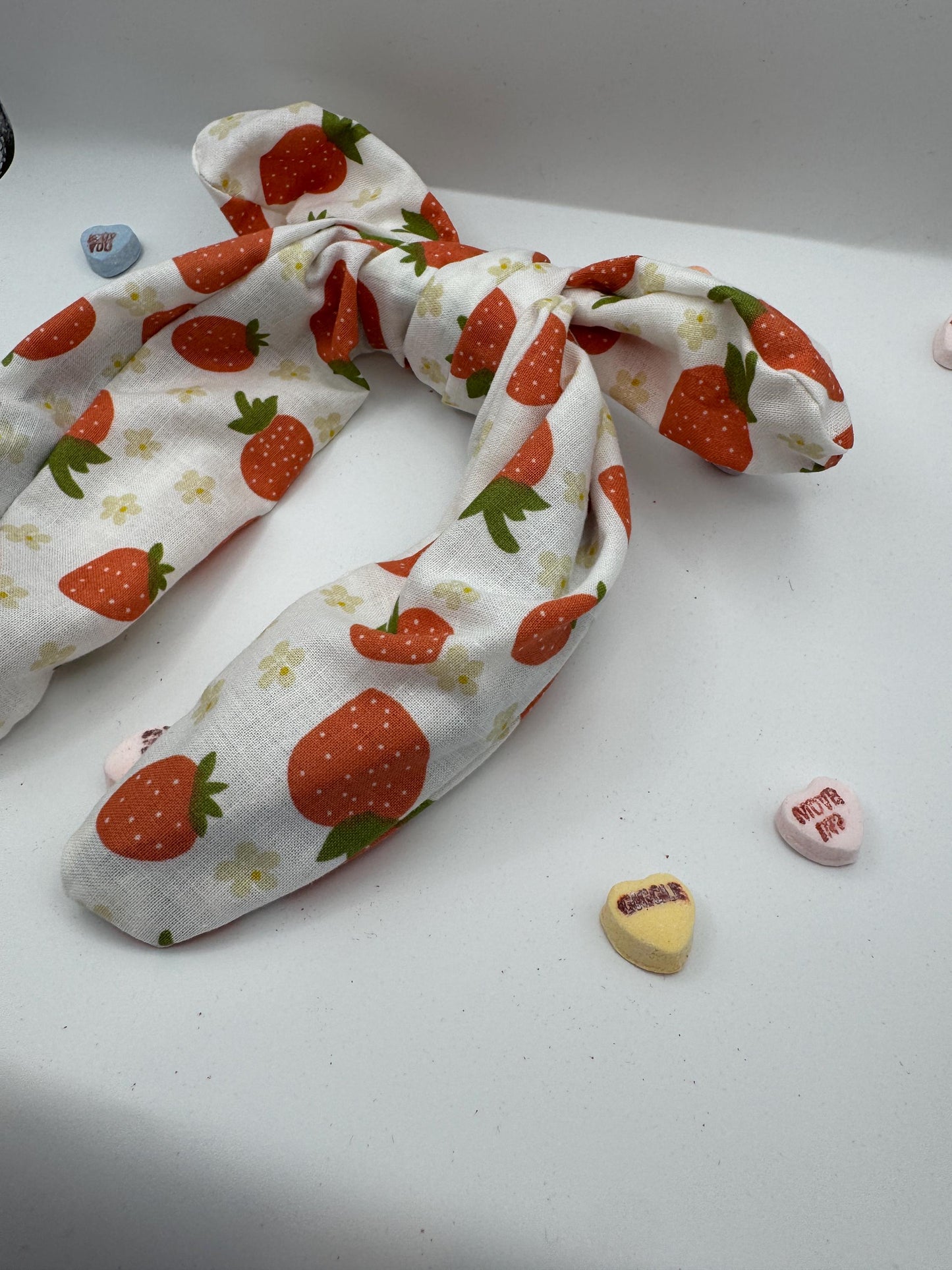White Strawberry Botanical Headband | Hard Headband | Bow Headband| Headband for Women and Girls