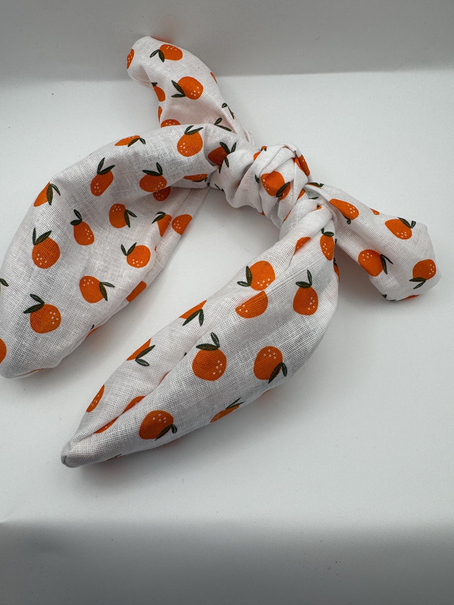White Orange Headband | Hard Headband | Bow Headband| Headband for Women and Girls