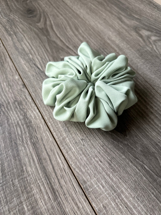 Sage Green Cottagecore Coquette Boho Oversized Jumbo XL Satin Scrunchie | Bridal Gift | Bridesmaid Gift | Gifts for Her