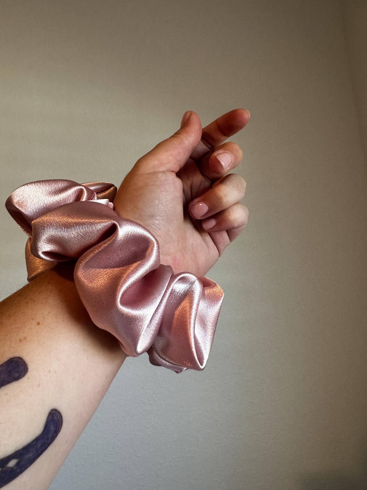 Pastel Pink Oversized Jumbo XL Satin Scrunchie | Bridal Gift | Bridesmaid Gift | Gifts for Her