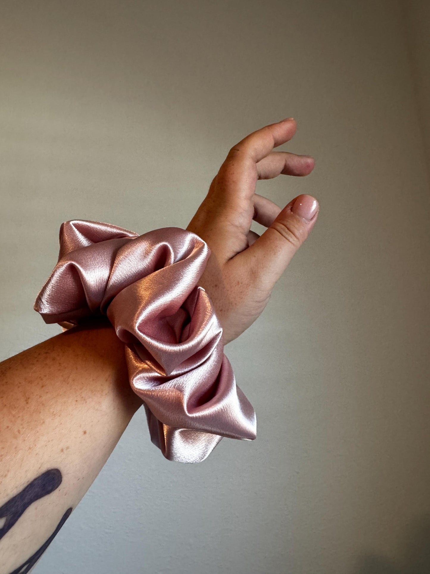 Pastel Pink Oversized Jumbo XL Satin Scrunchie | Bridal Gift | Bridesmaid Gift | Gifts for Her