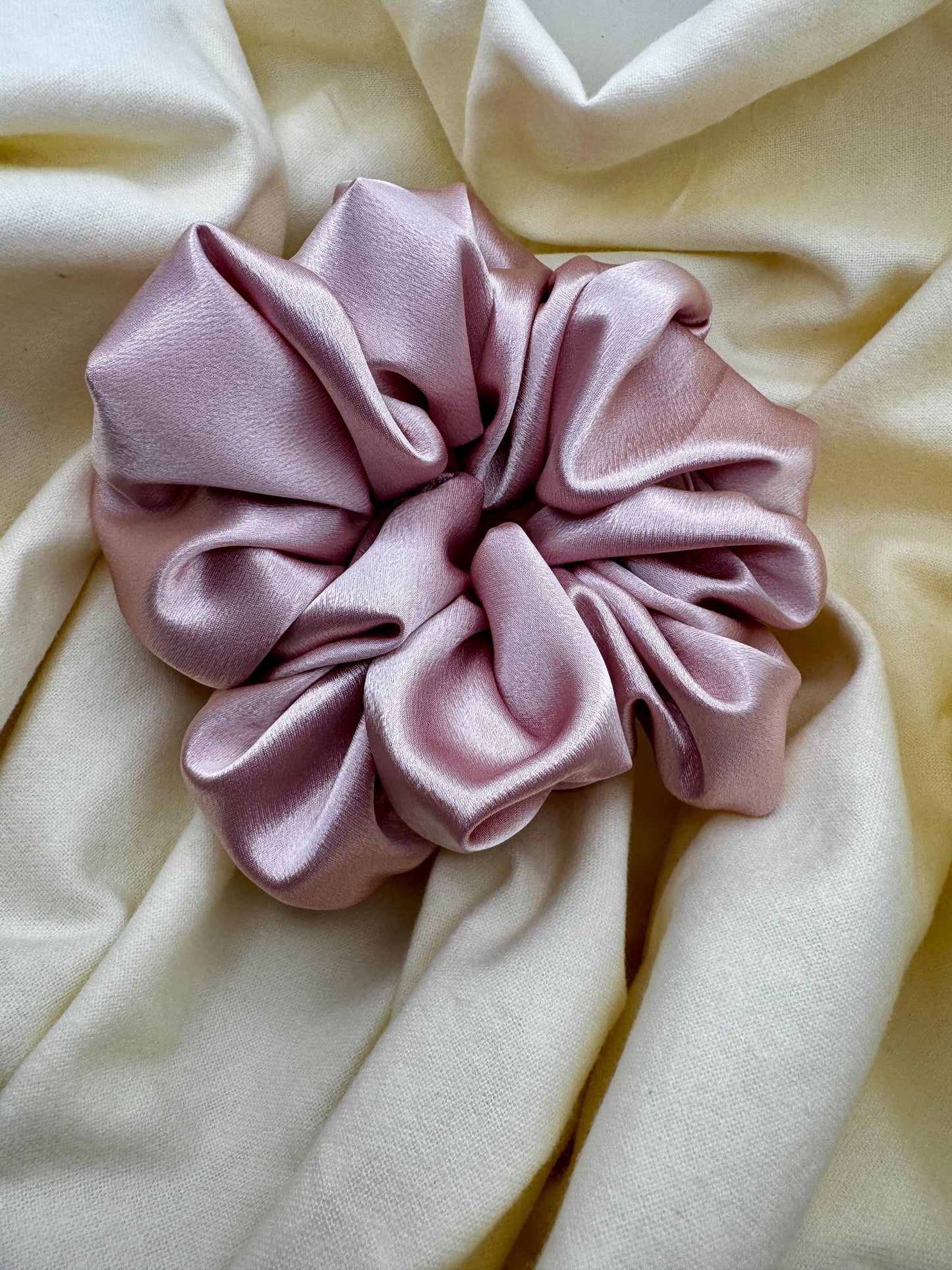 Pastel Pink Oversized Jumbo XL Satin Scrunchie | Bridal Gift | Bridesmaid Gift | Gifts for Her