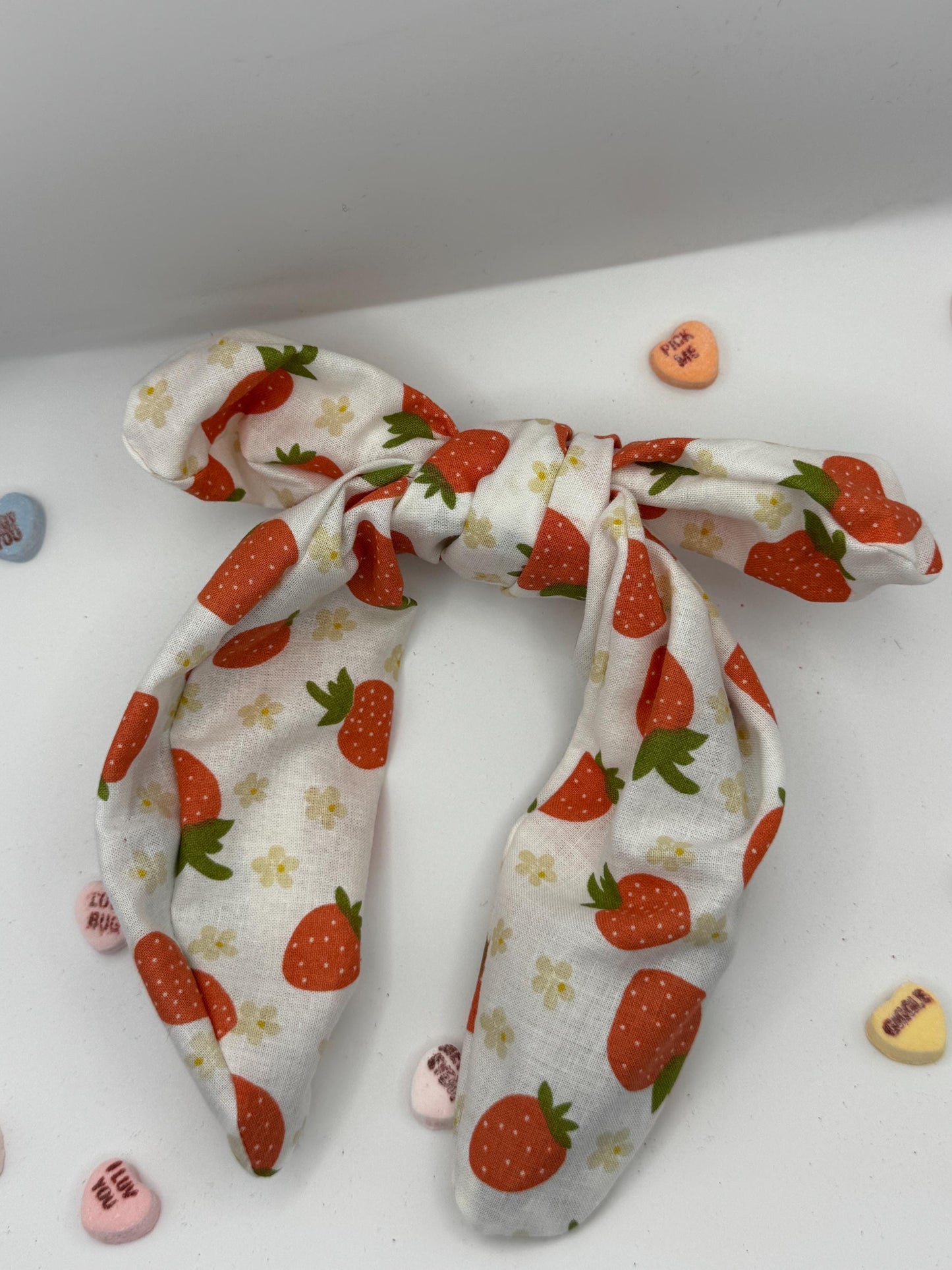 White Strawberry Botanical Headband | Hard Headband | Bow Headband| Headband for Women and Girls