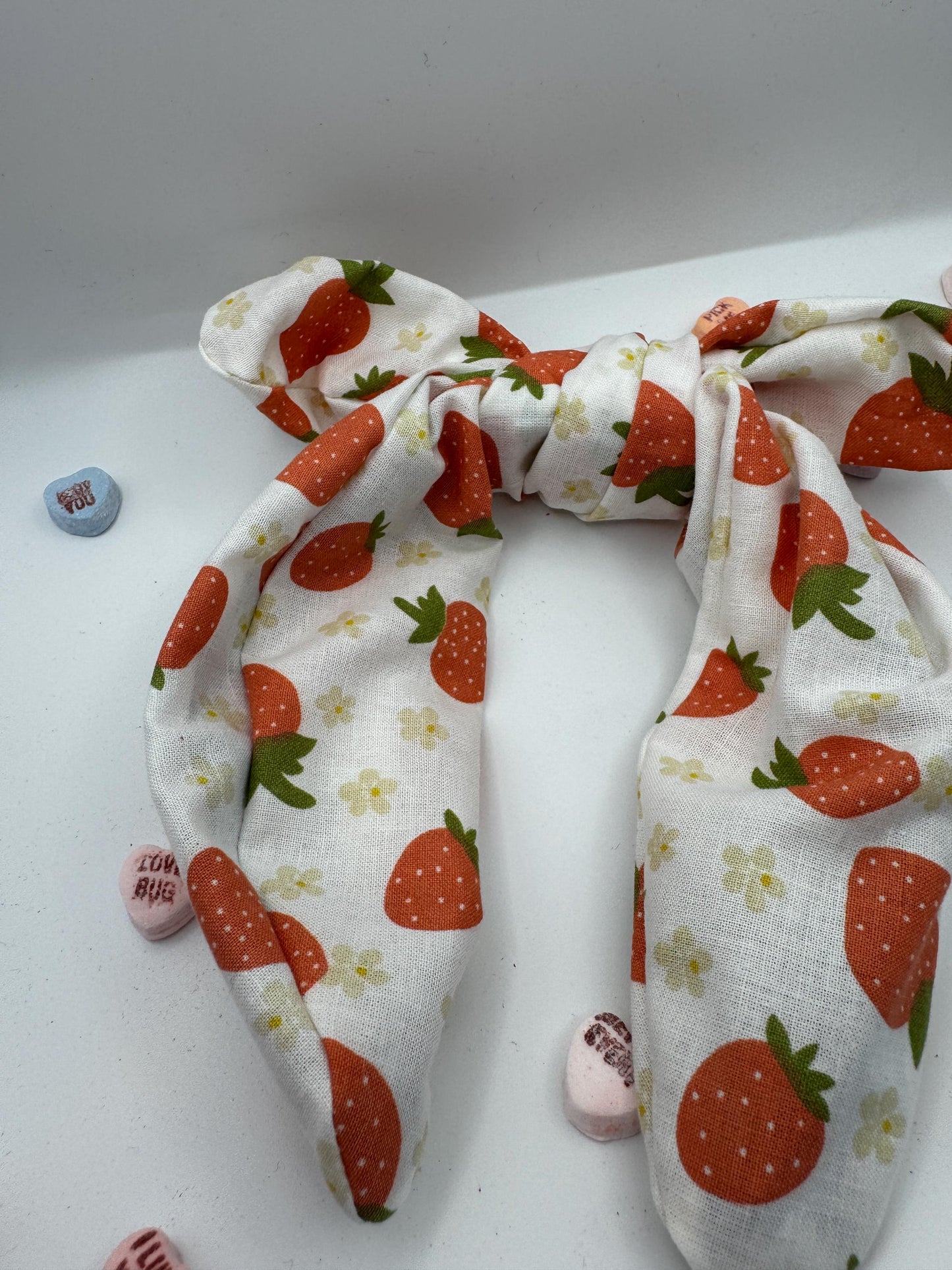 White Strawberry Botanical Headband | Hard Headband | Bow Headband| Headband for Women and Girls