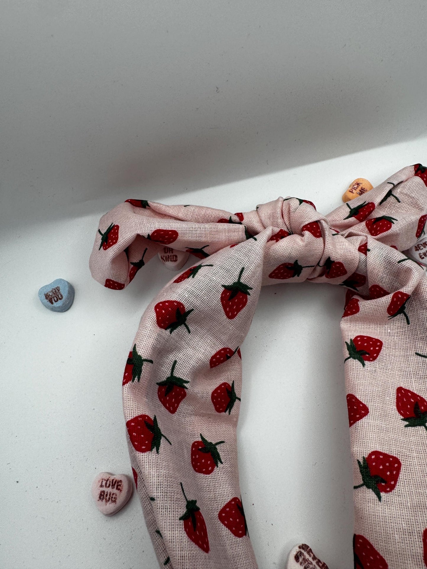Pink Strawberry Headband | Hard Headband | Bow Headband| Headband for Women and Girls