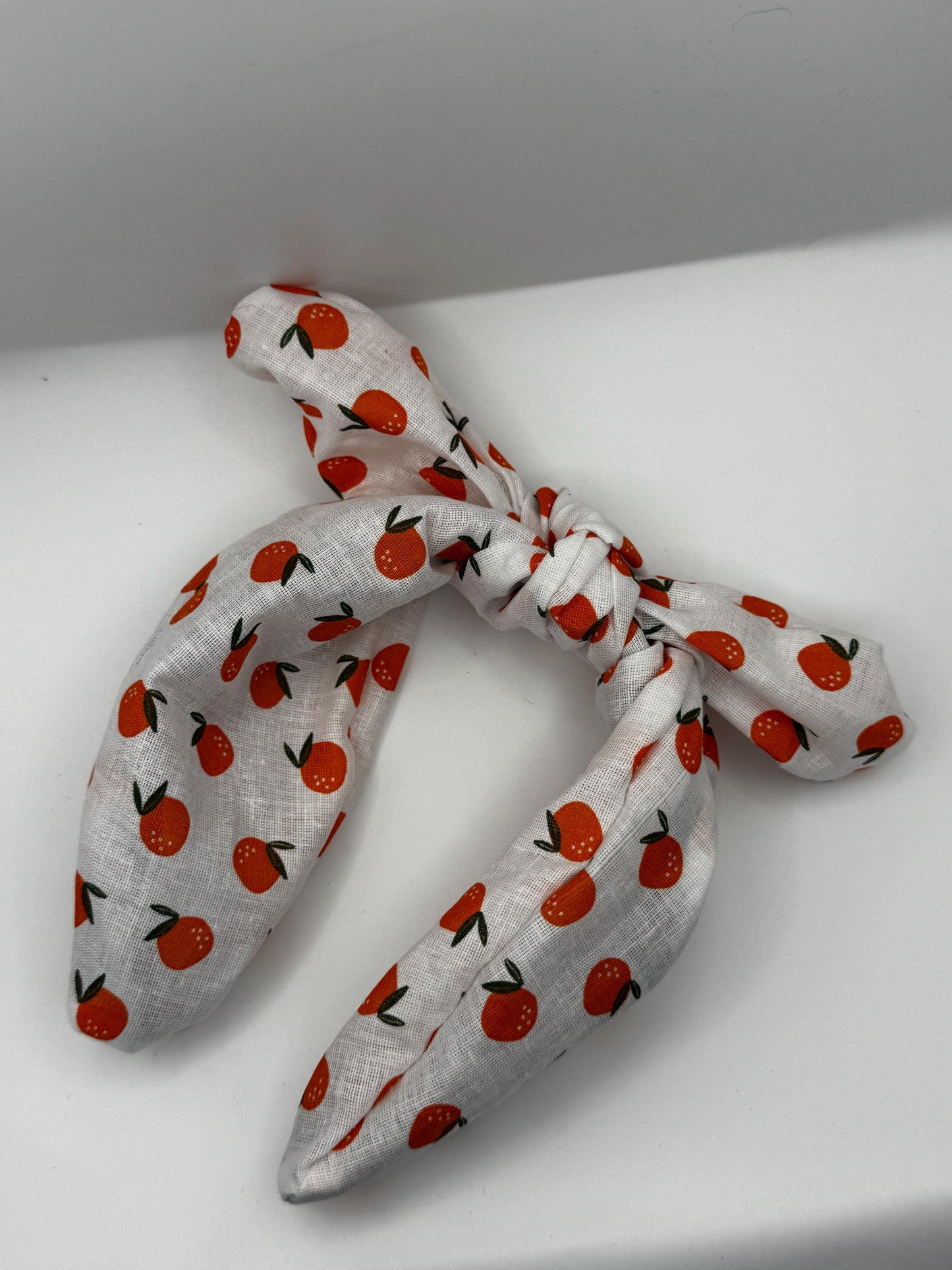 White Orange Headband | Hard Headband | Bow Headband| Headband for Women and Girls