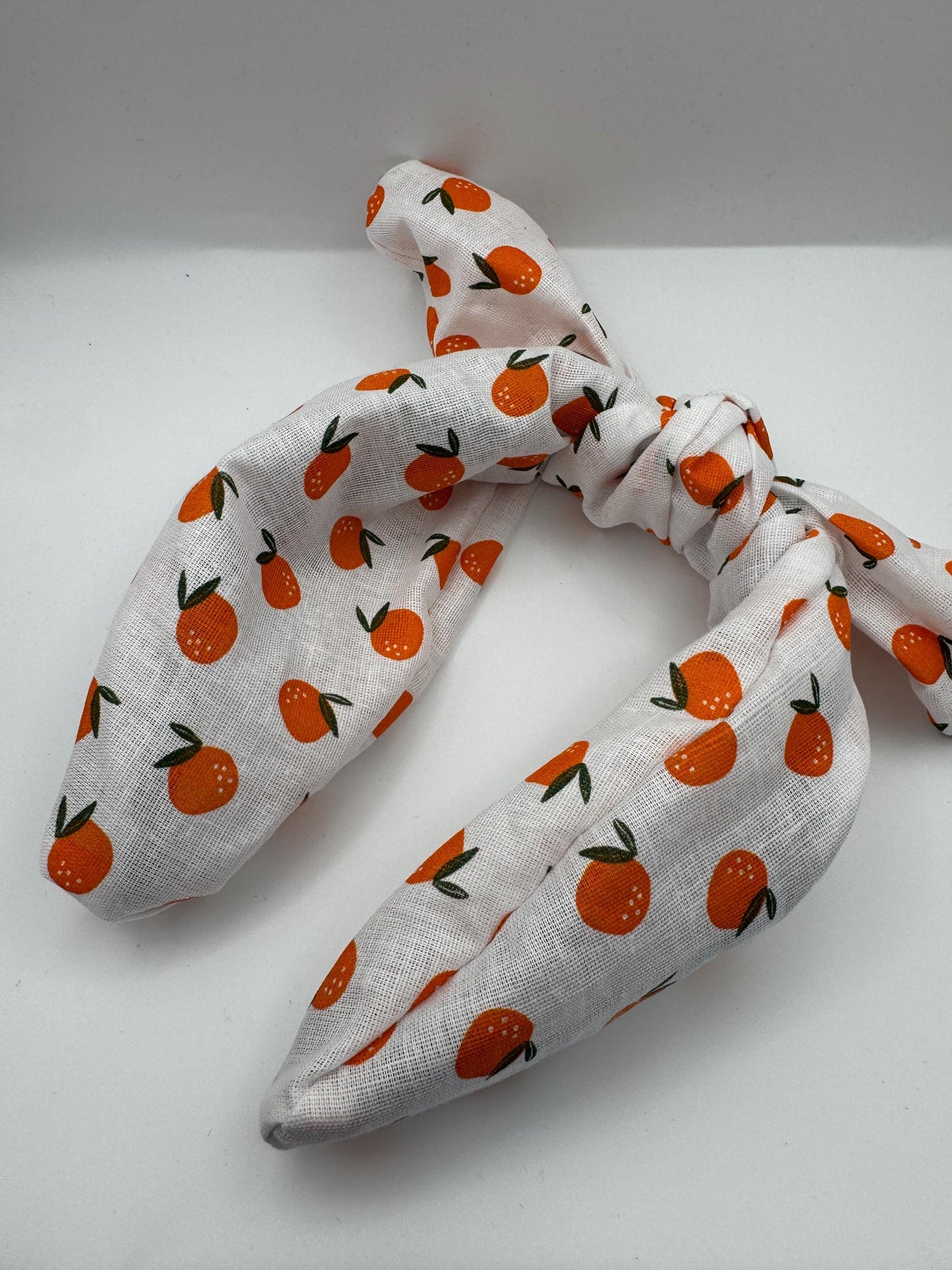 White Orange Headband | Hard Headband | Bow Headband| Headband for Women and Girls