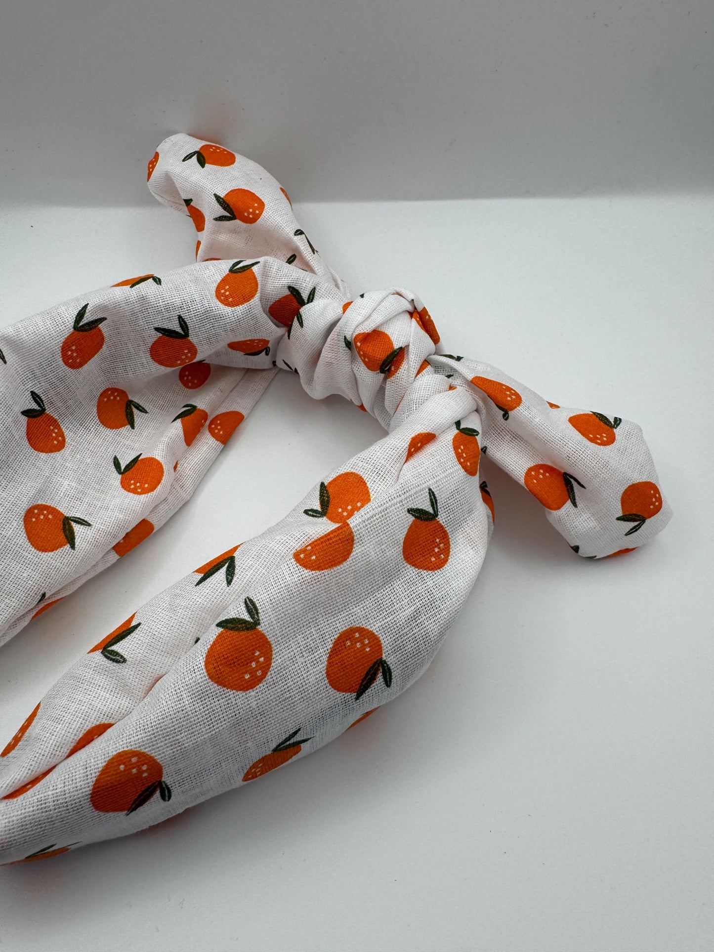 White Orange Headband | Hard Headband | Bow Headband| Headband for Women and Girls