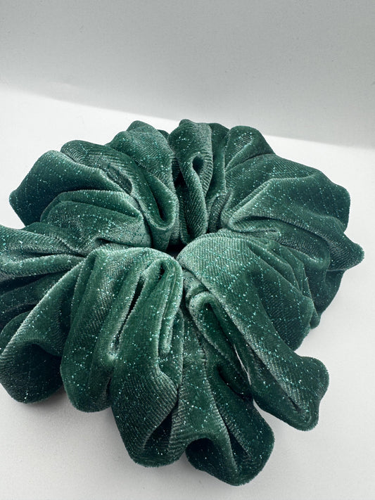 Green Glitter Wicked Inspired Velvet Oversized Jumbo XL Scrunchie | Bridal Gift | Bridesmaid Gift | Gifts for Her