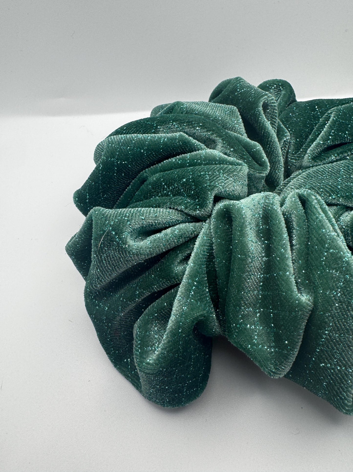 Green Glitter Wicked Inspired Velvet Oversized Jumbo XL Scrunchie | Bridal Gift | Bridesmaid Gift | Gifts for Her