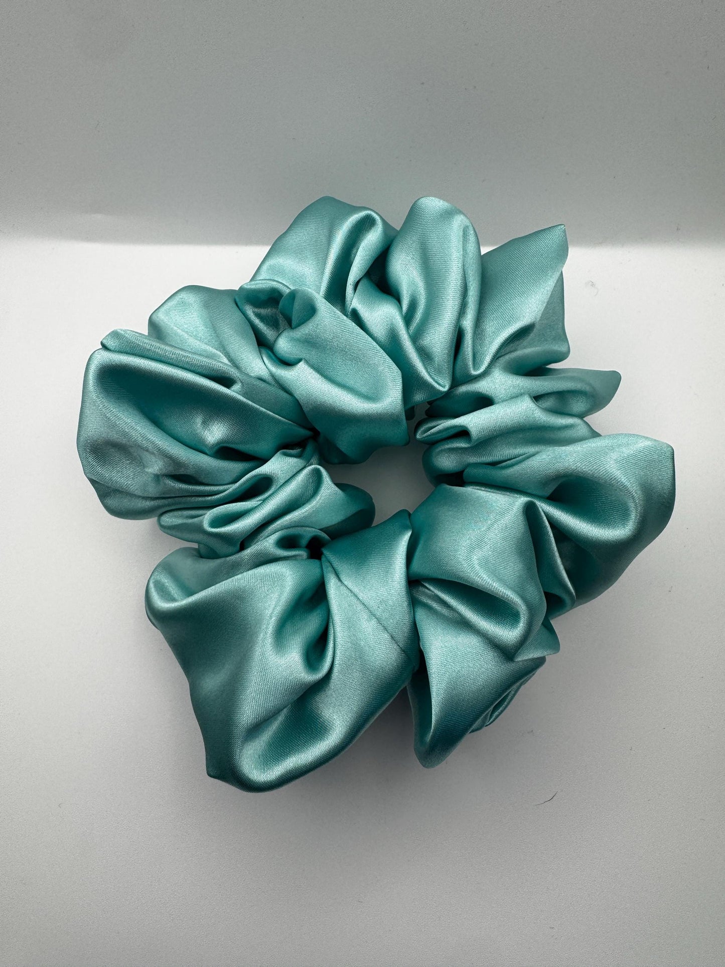 Bright Ocean Blue Satin Scrunchie | Bridal Gift | Bridesmaid Gift | Gifts for Her
