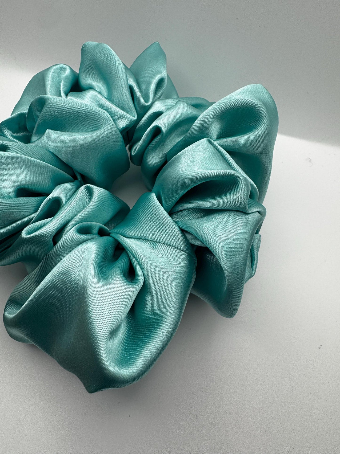 Bright Ocean Blue Satin Scrunchie | Bridal Gift | Bridesmaid Gift | Gifts for Her
